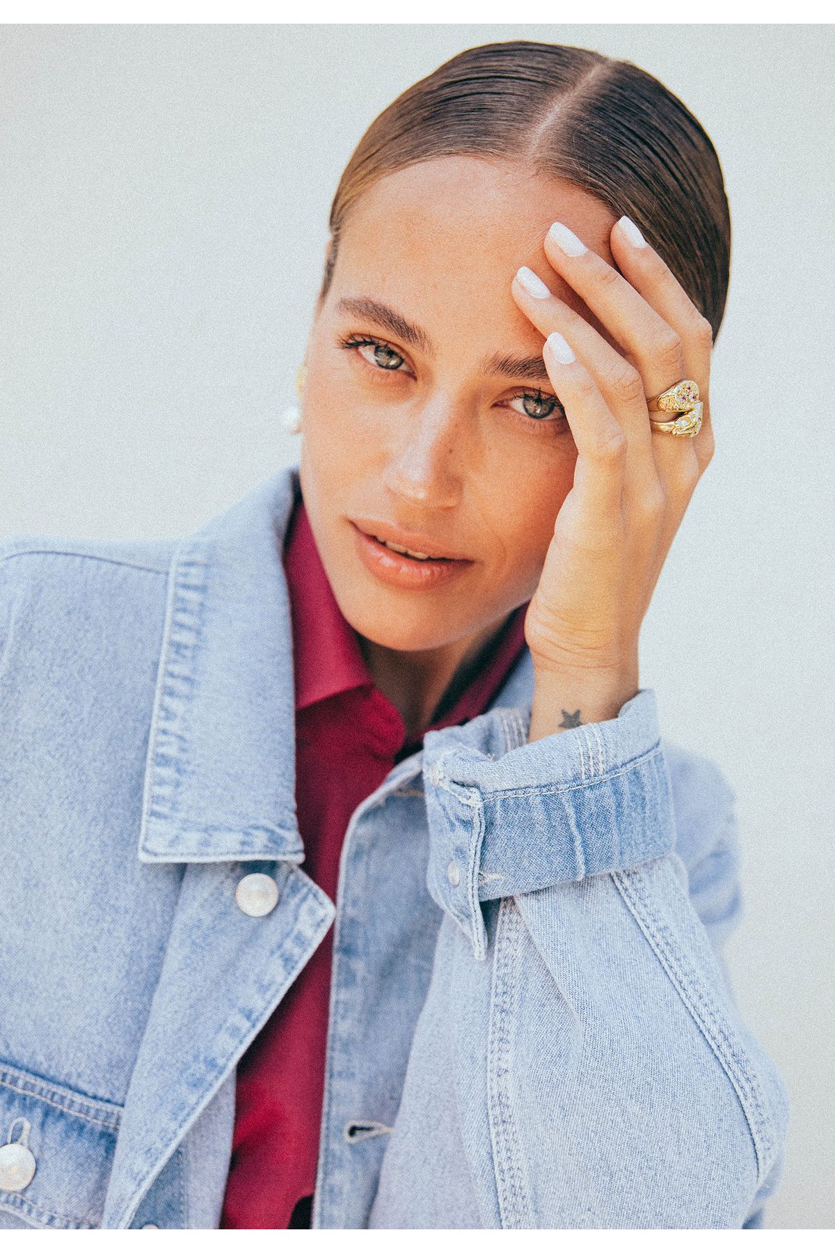 HAZE & GLORY-Ring Hg - Ring Damen aus 375 Gelbgold, Schmuck Damen, Goldring, mit Saphir, Vi 6