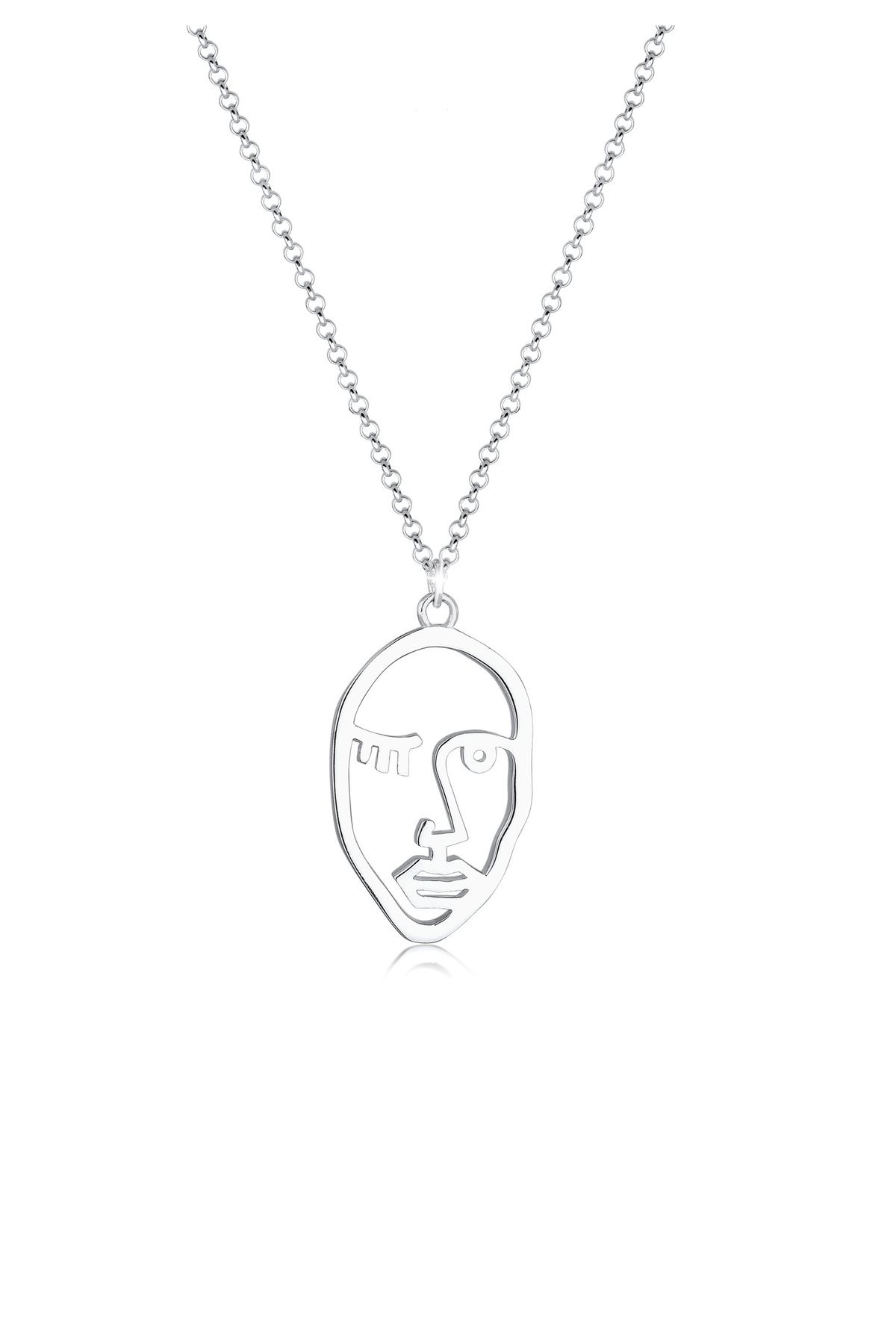 ELLI Halskette Erbskette Anhänger Design - Trendyol 925 Face Twinkle Silber