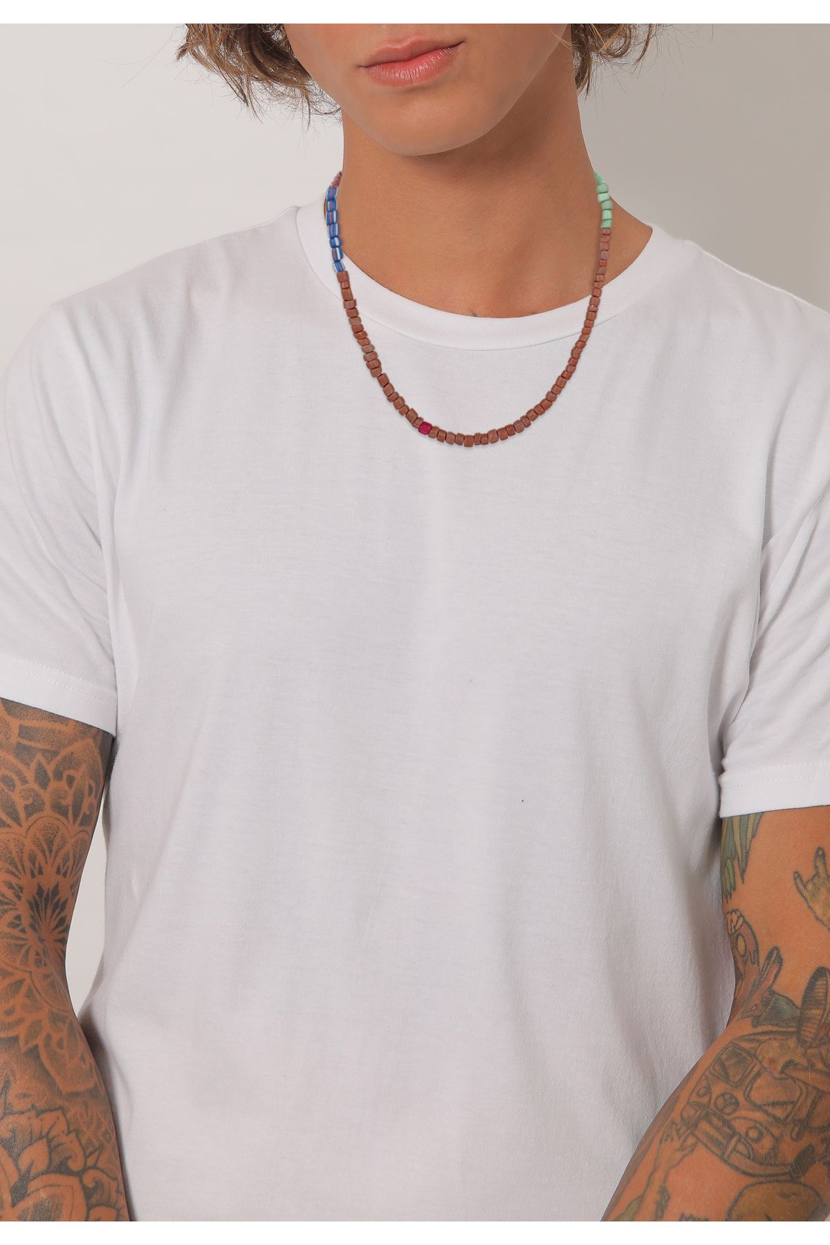 KUZZOI Halskette Glasperlen Urban Style 925 Silber - Trendyol