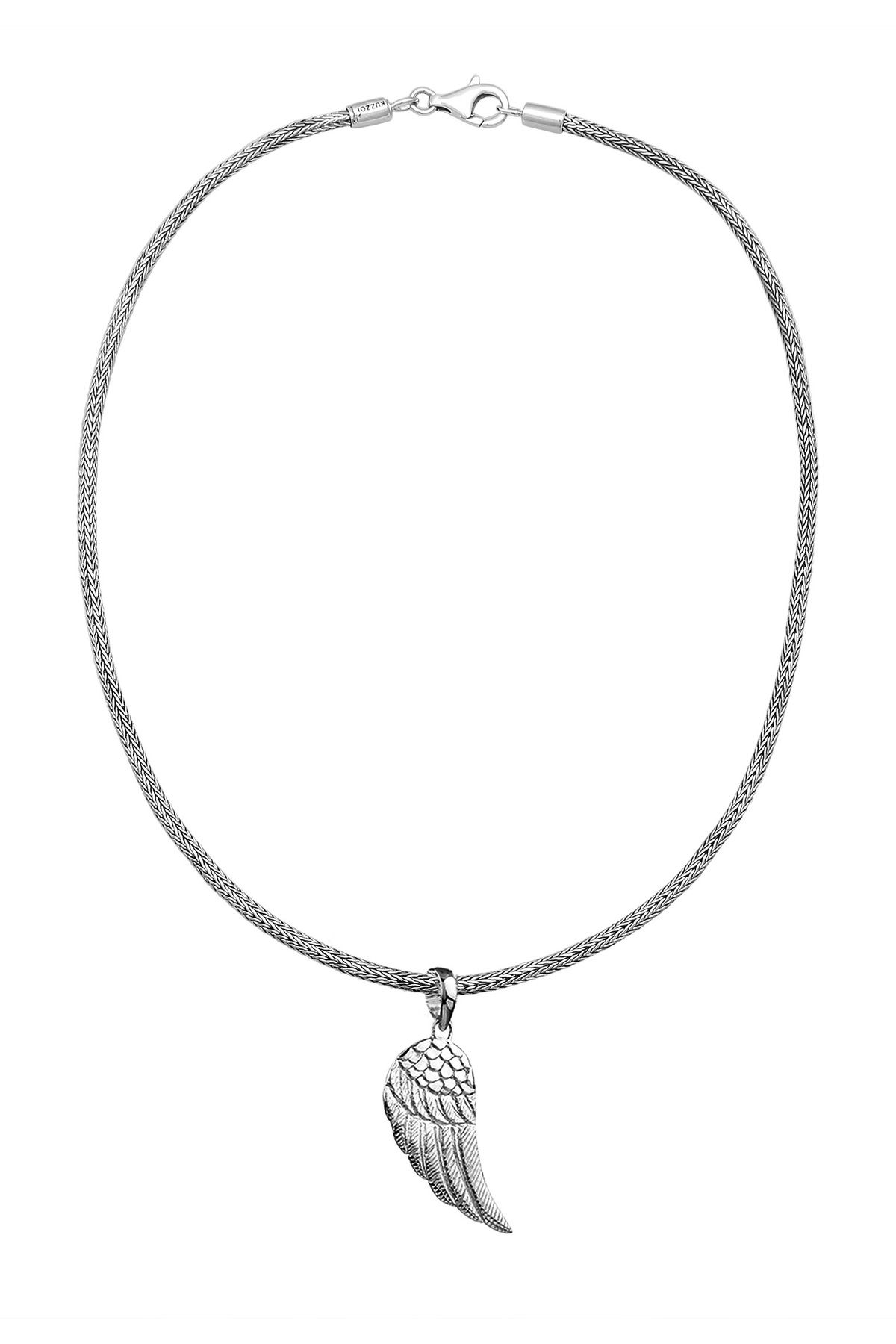 KUZZOI Halskette Mann - Schlangenkette Silber 925 Trendyol Anhänger Flügel