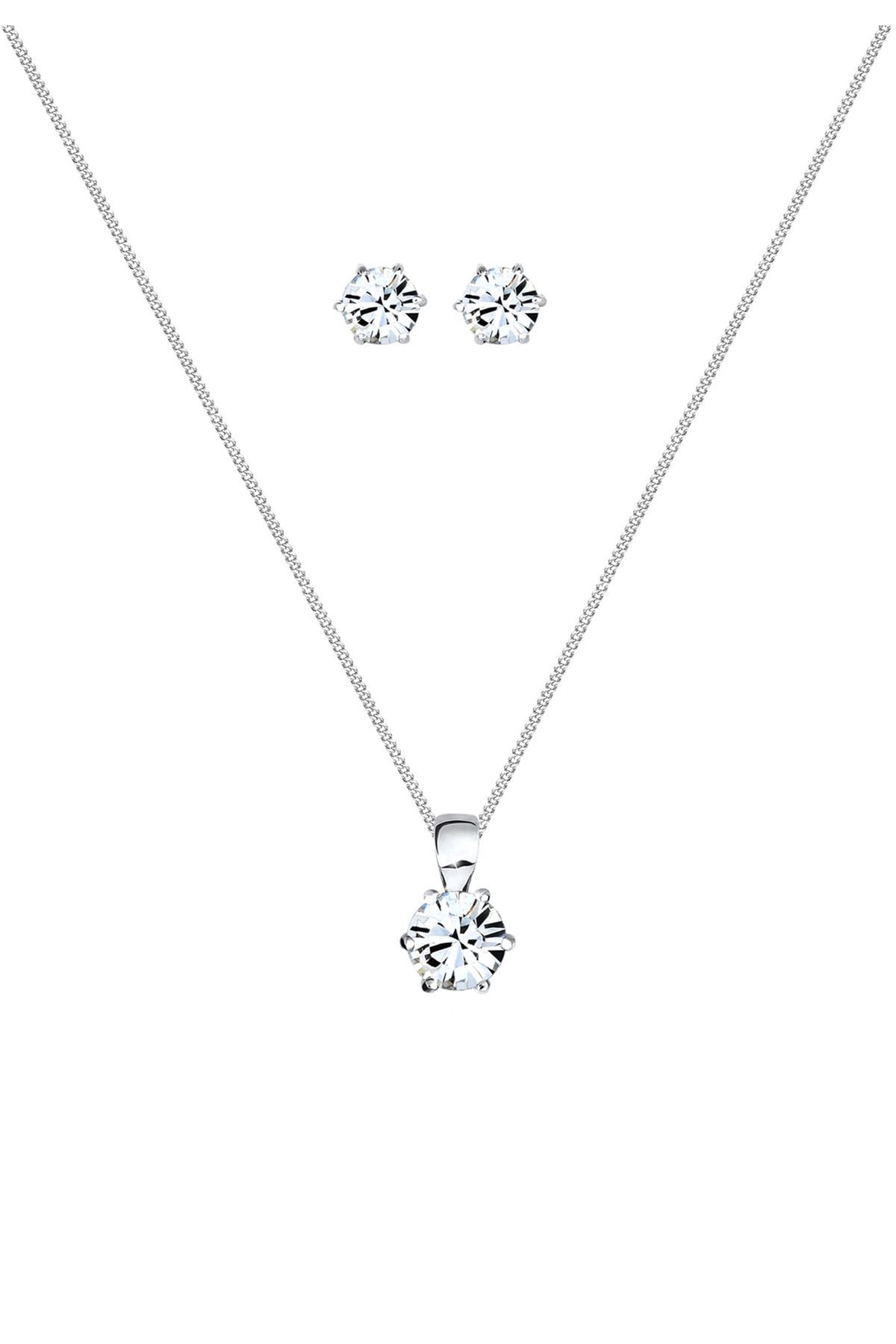 ELLI-Schmuckset Basic Kristalle Silber 2