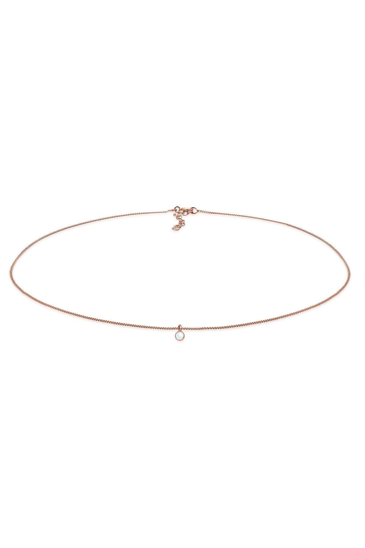 ELLI-Colier Choker pentru femei - Argint 925 cu Geo Moonstone 1