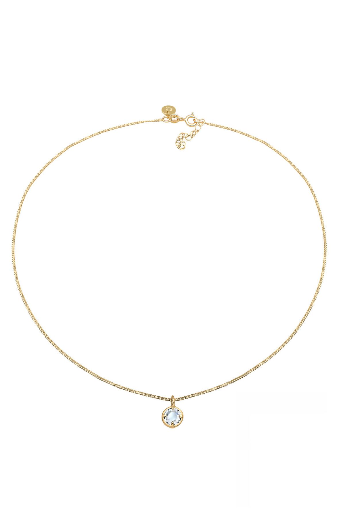 ELLI-Halskette Choker Basic Stein Kristall 925 Silber 3