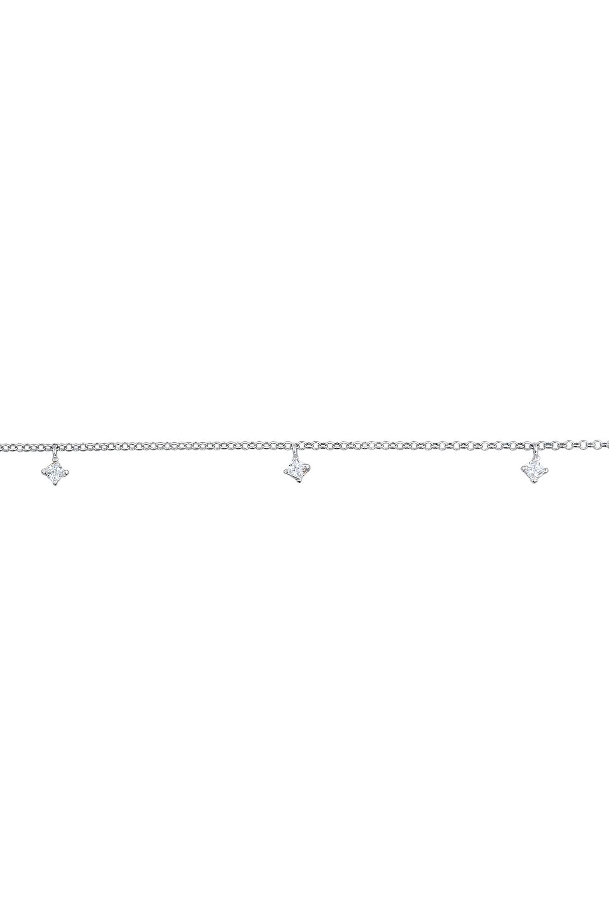 ELLI-Halskette Choker Solitär Zirkonia Funkeln 925 Silber 2