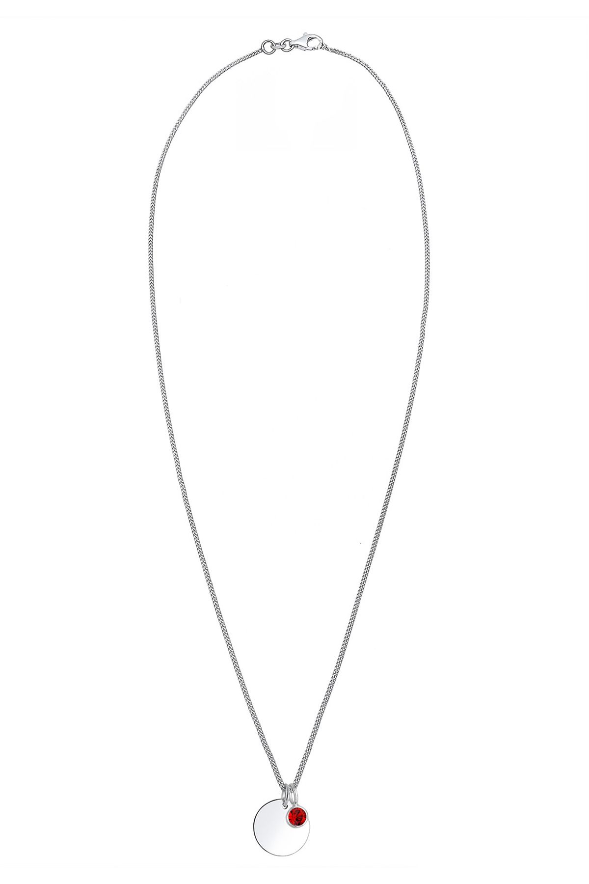 ELLI-Halskette Plättchen Geburtsstein Kristall 925 Silber 3
