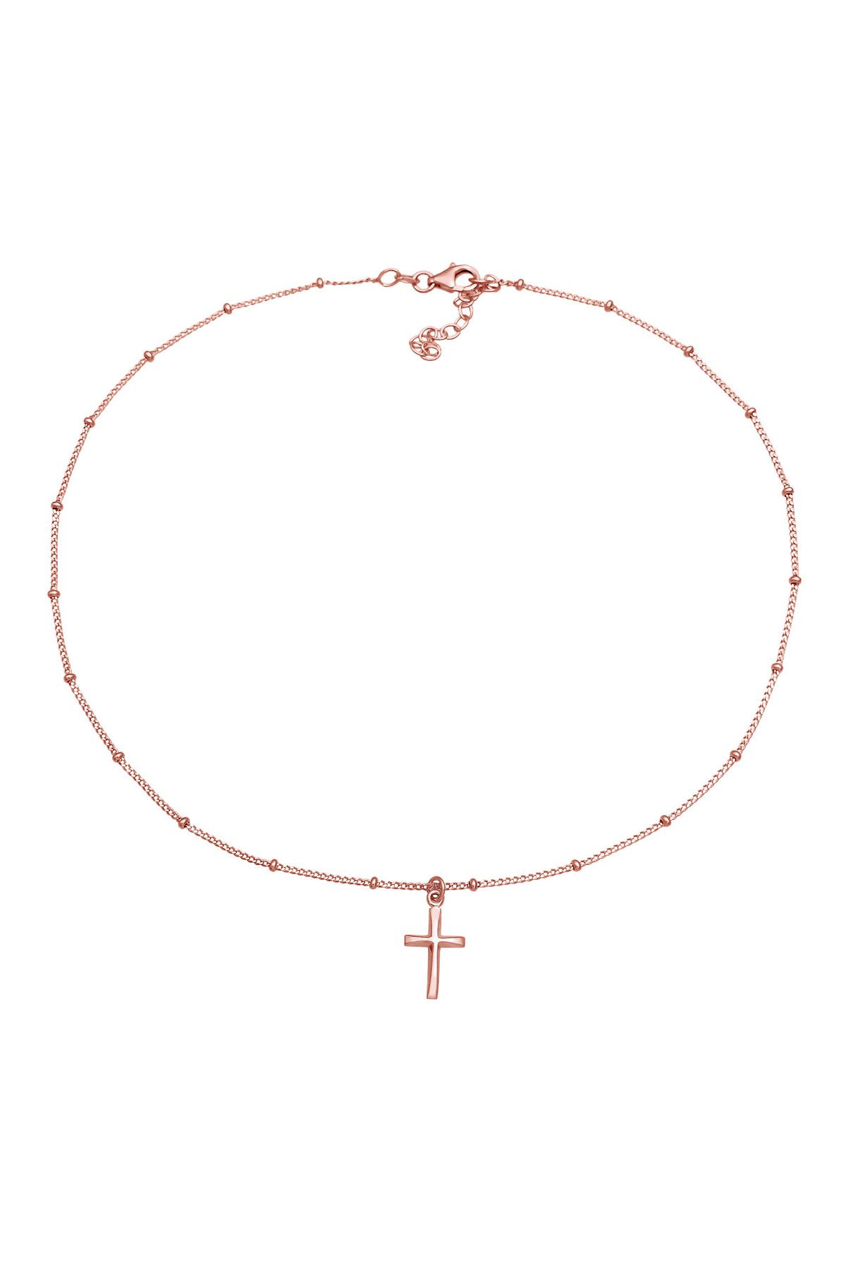 ELLI-Halskette Halskette Basic Halsband Kugelkette Kreuz Glaube 925 Silber 3