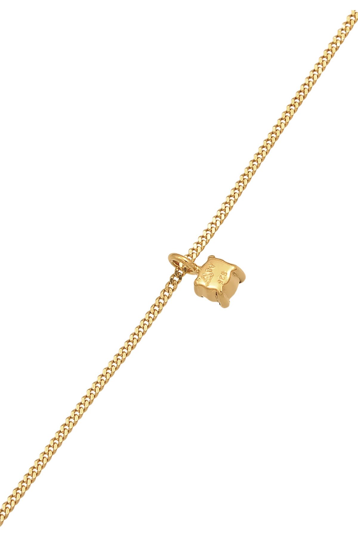 ELLI-Halskette Damen Choker Basic mit synthetischem Smaragd in 925 Sterling Silber vergoldet 4
