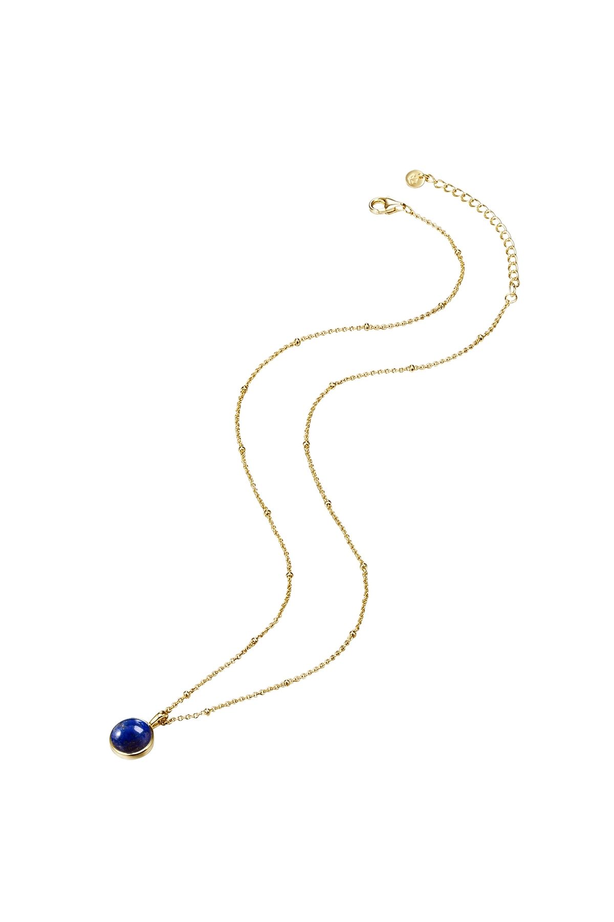 Glanzstücke München-Silberhalskette Kette ve Anhänger Sterling Silber gelbgold Lapislazuli (synth.) 3