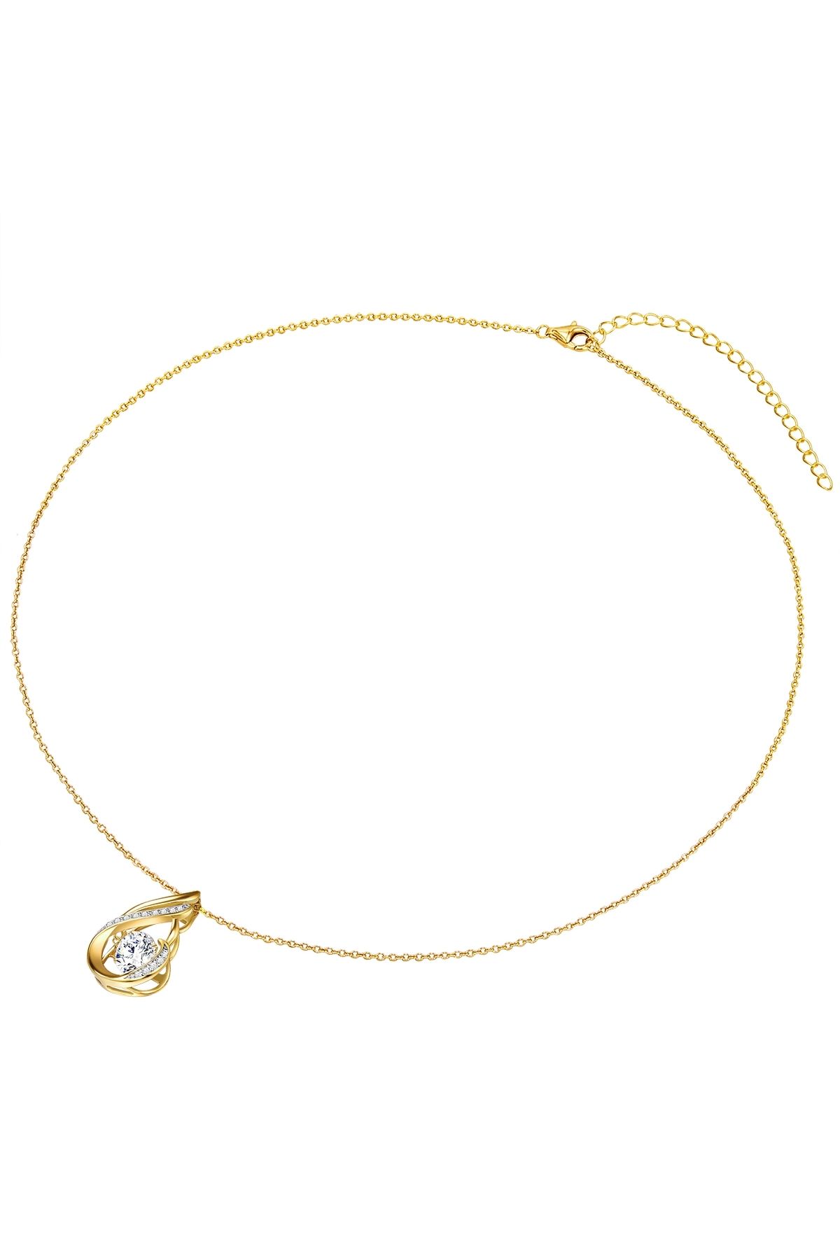 Rafaela Donata-Silberhalskette Kette ve Anhänger Sterling Silber gelbgold Zirkonia weiß 3