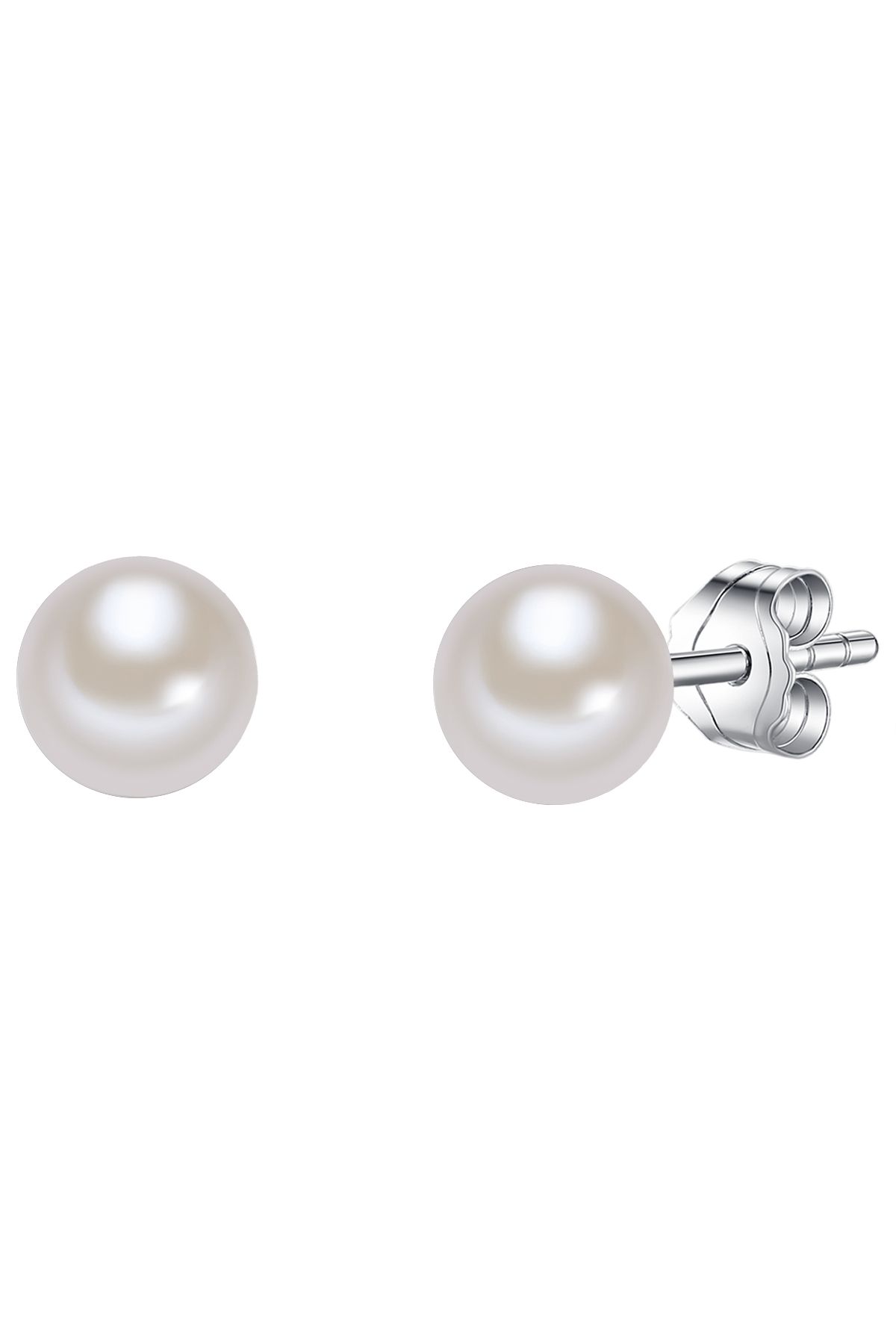 Valero Pearls-Perlenohrstecker Ohrstecker Sterling Silber Süßwasser-Zuchtperle weiß 1
