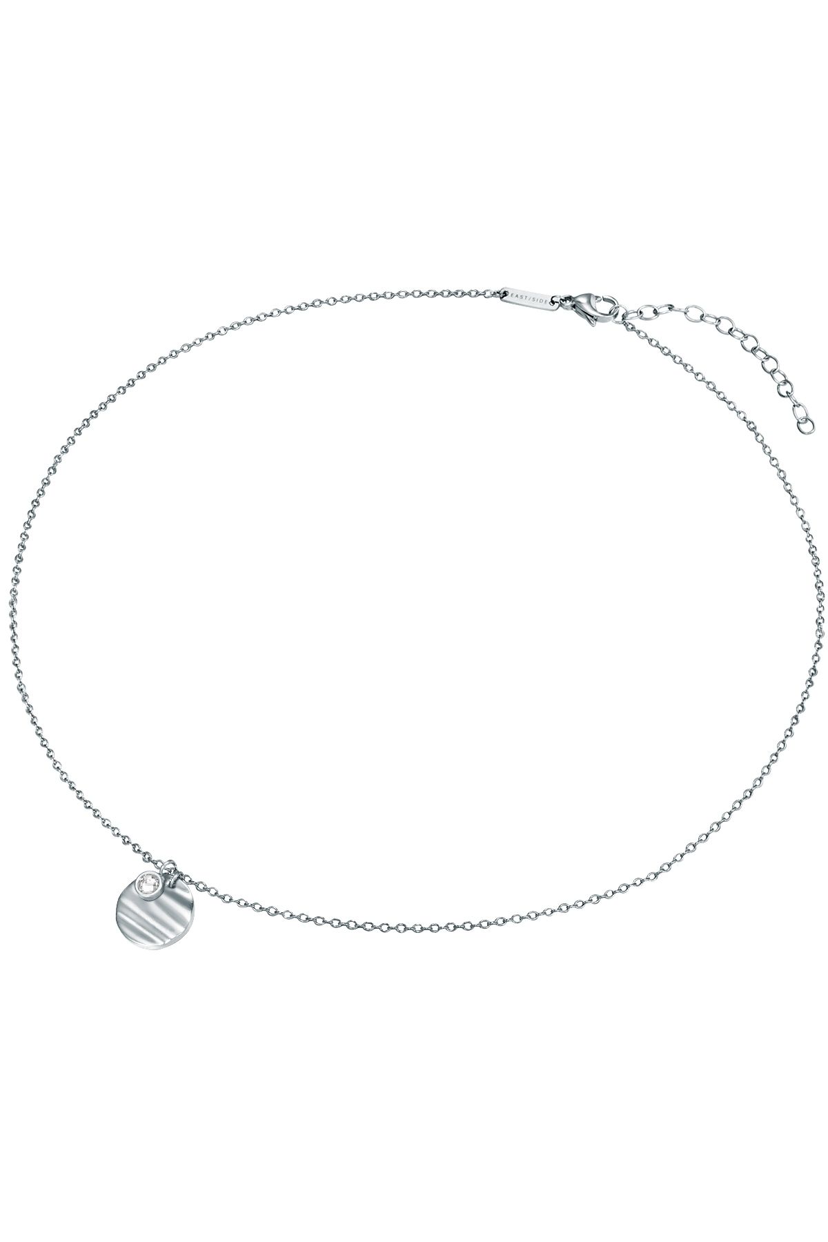 eastside-Edelstahlhalskette Kette mit Anhänger Edelstahl Zirkonia weiß 2