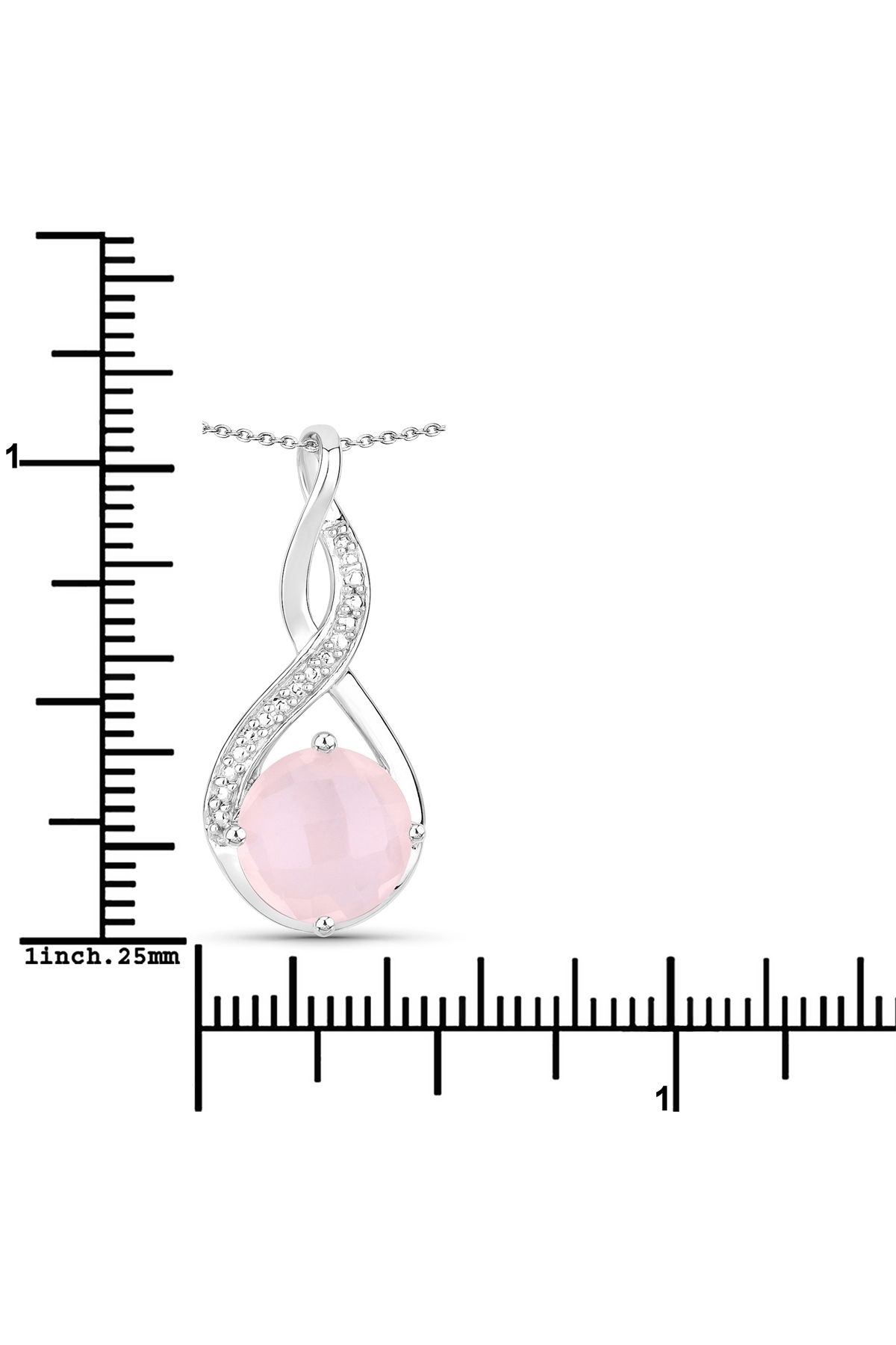 Rafaela Donata-Anhänger Sterling Silber Rosenquarz und Edelsteinkette in Kette 4