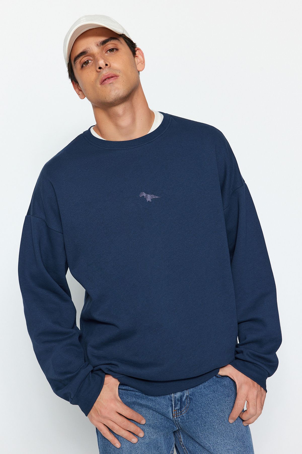 Trendyol Collection Sweatshirt - Dunkelblau - Regular Fit - Trendyol