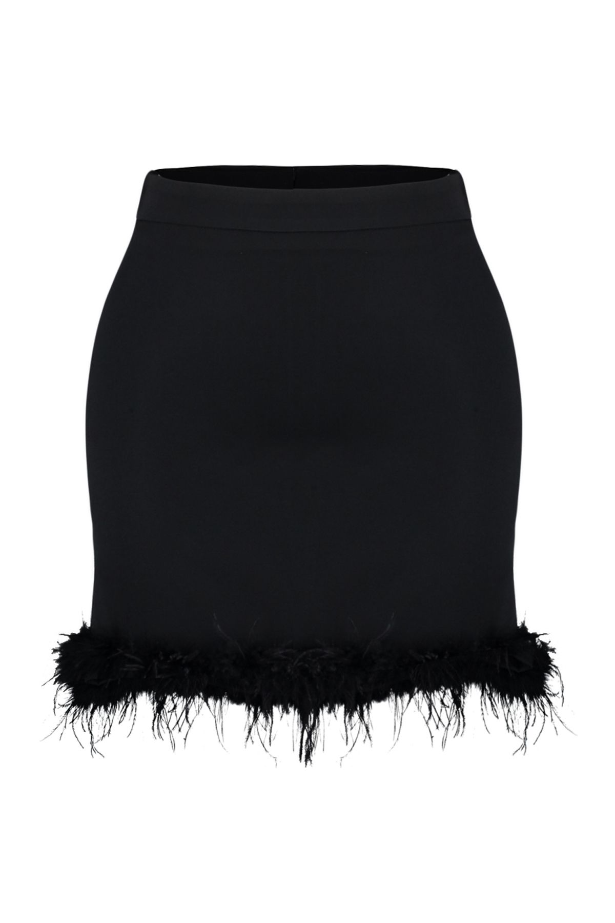 Trendyol Collection-Černá sukně Otrish TPRAW24ET00018 7