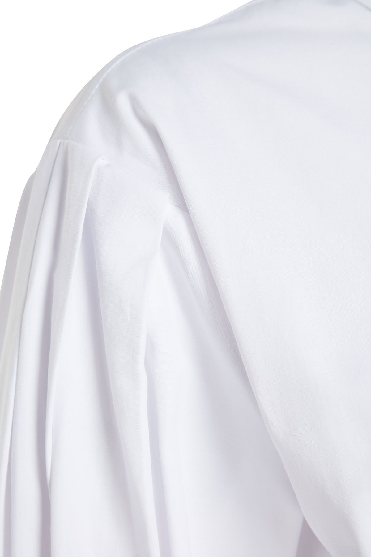 Trendyol Modest-White Sleeves Pleat Detailed Woven Shirt TCTAW24TG00023 8