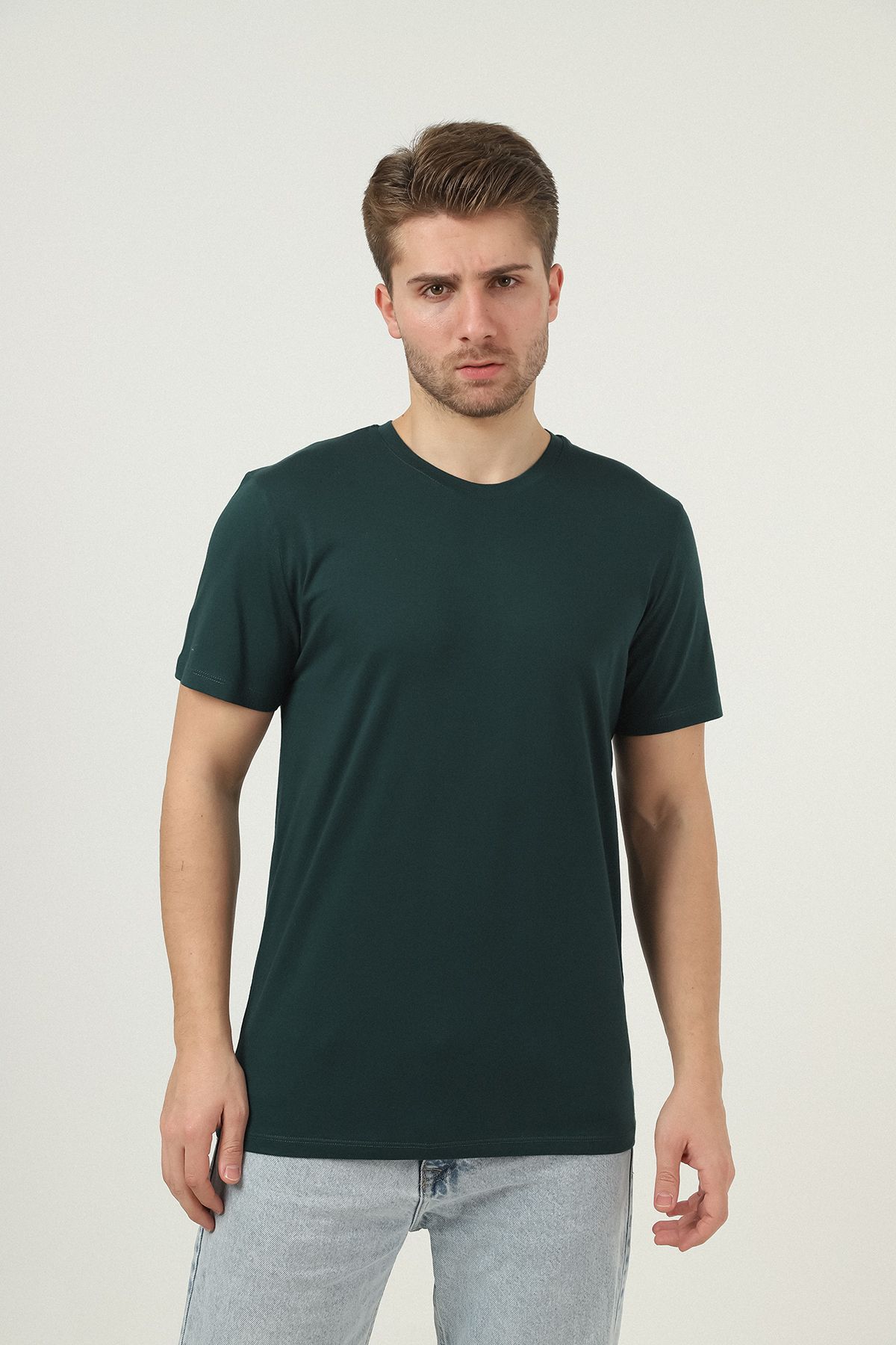 Dark green on sale t shirt mens