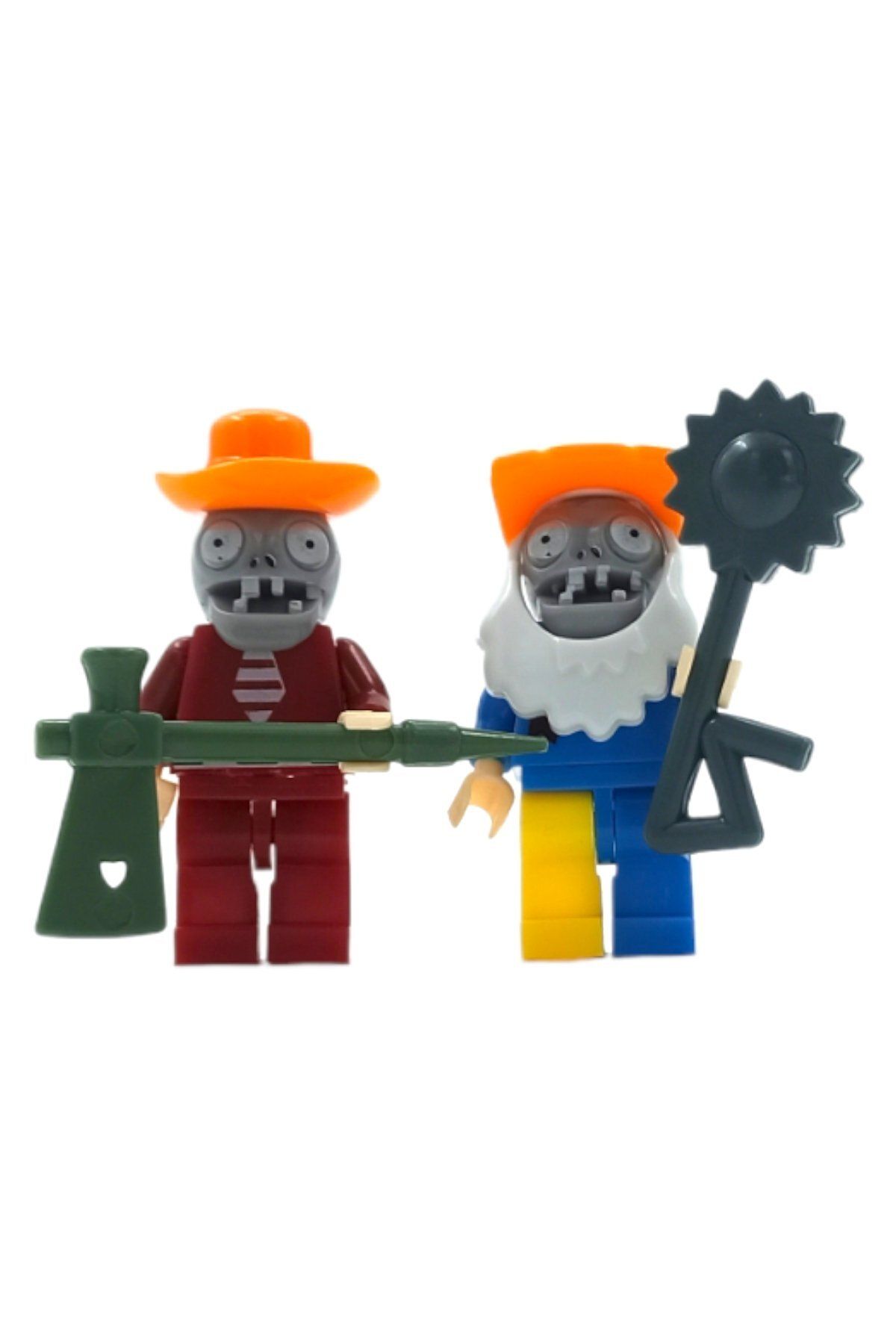 PopŞeker-Set of 6 Lego Compatible Plants vs Zombies Figures that Stimulate the Imagination, 5cm. and Accessories 5