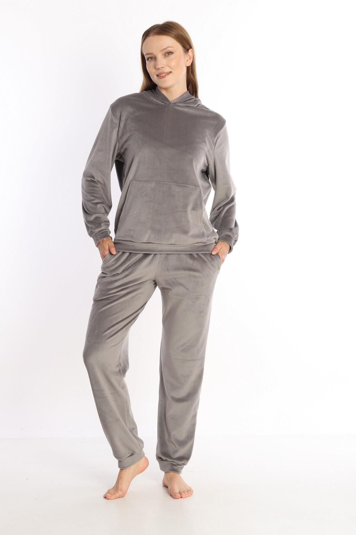 Grey velour tracksuit discount womens