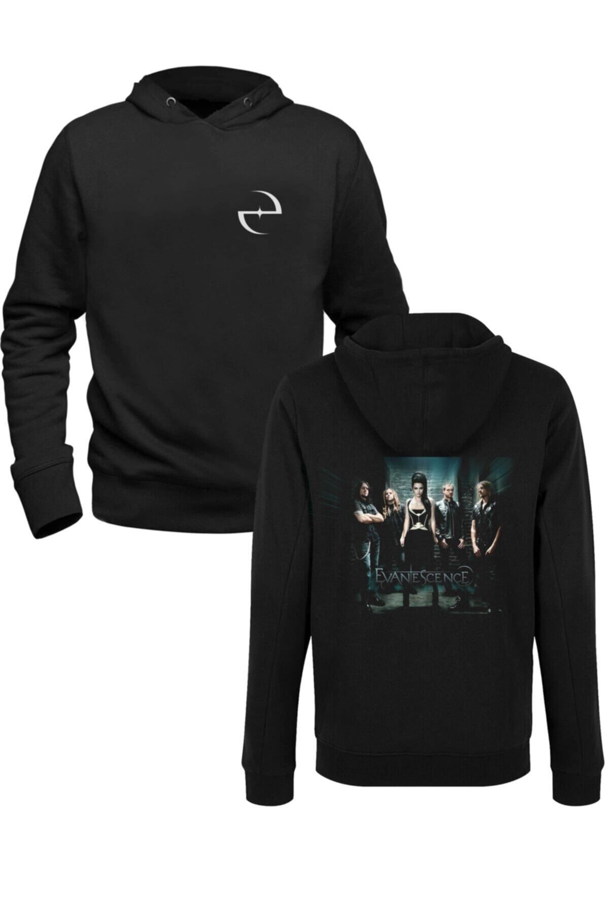 Pisa Art-Evanescence Picture Printed Black Front Back Printed Sweatshirt 1