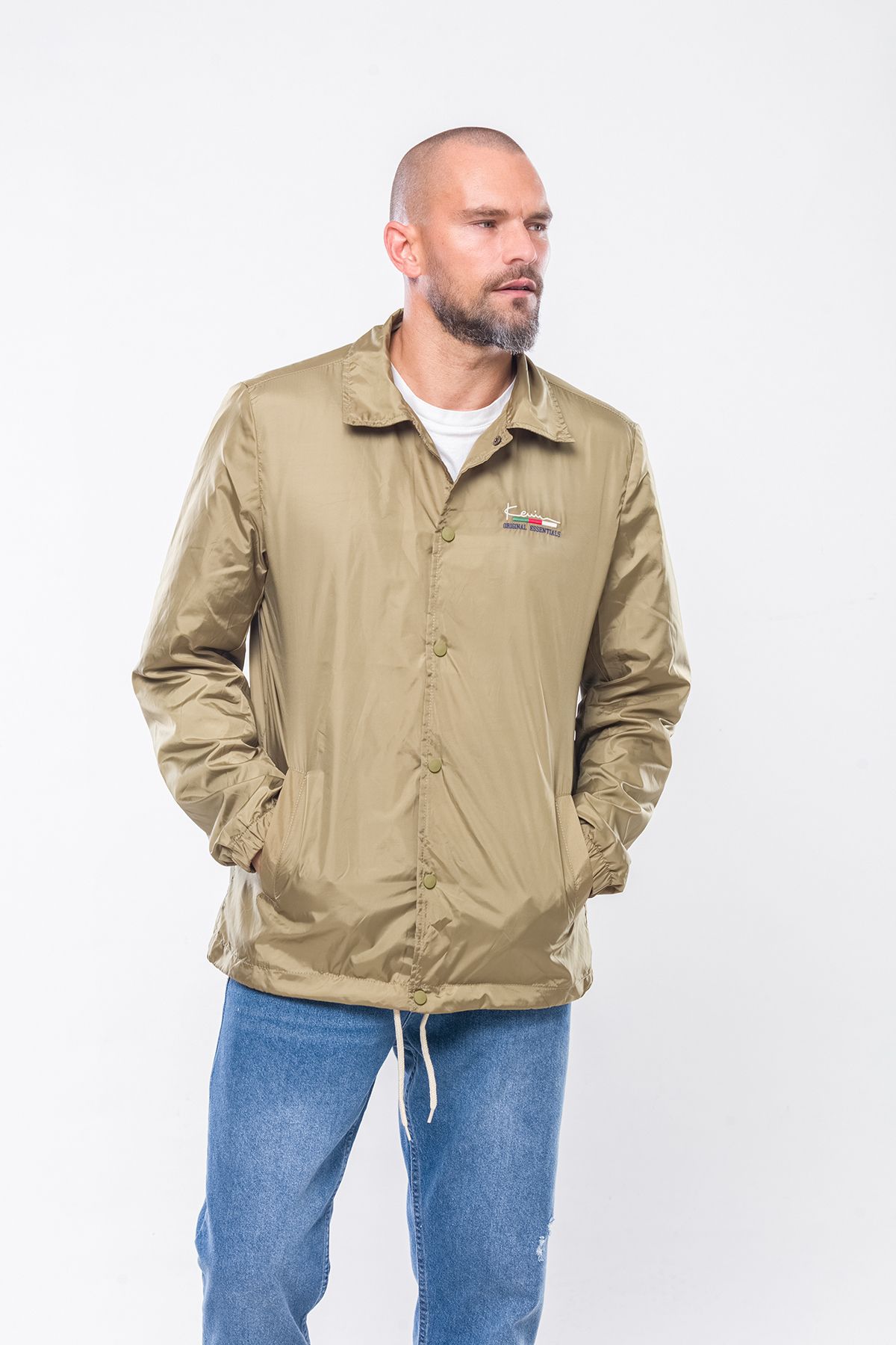Kevin-K238 Men's Green Thin Seasonal Coat 2