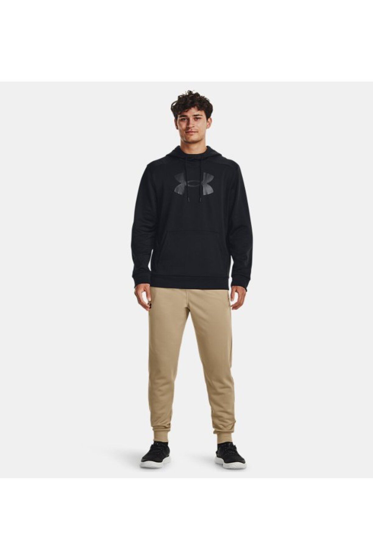 سویشرت ورزشی مشکی مردانه آرم بزرگ Armor Fleece® BIG HADED UPPER 1379743 001 Under Armour