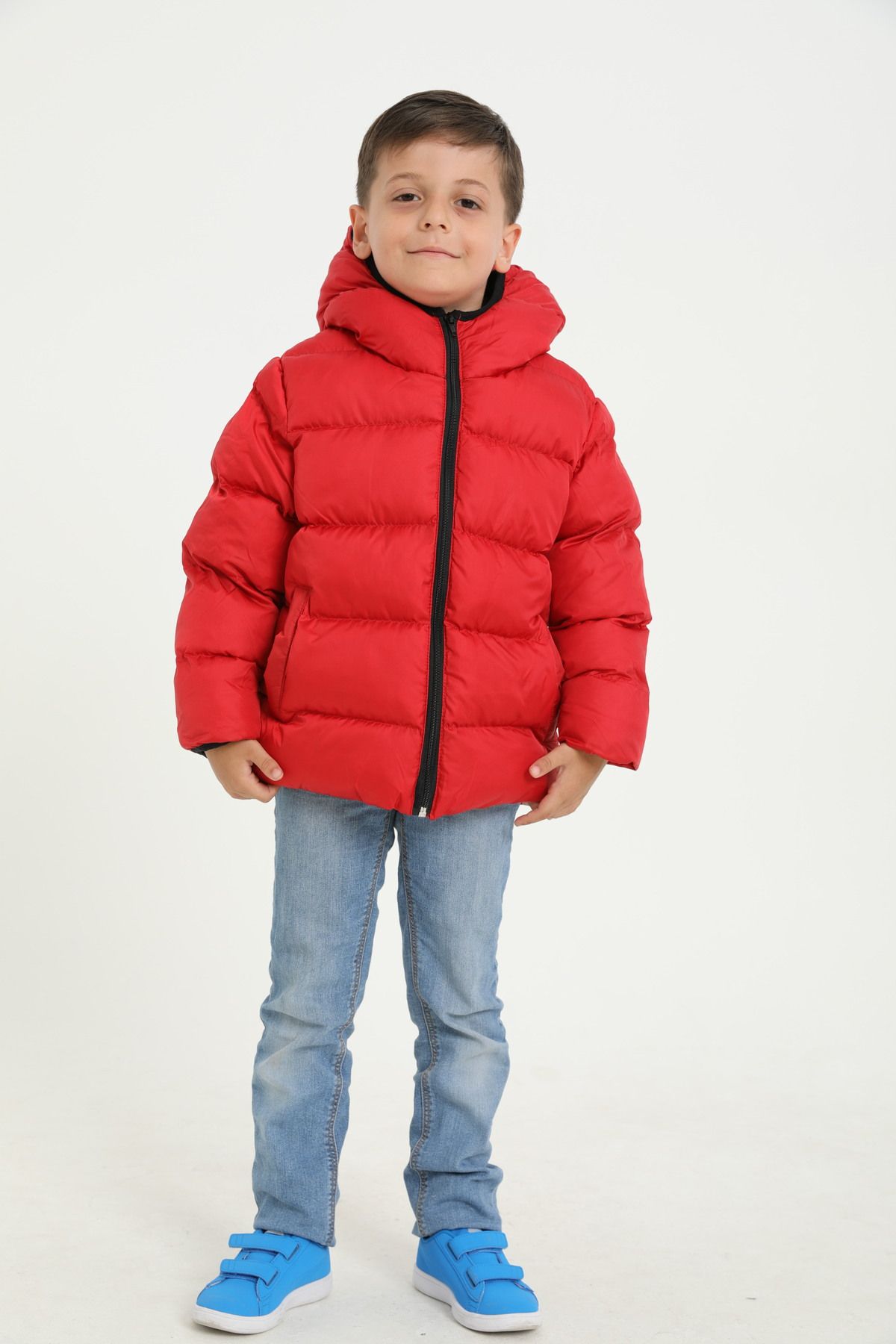Boys red waterproof jacket top