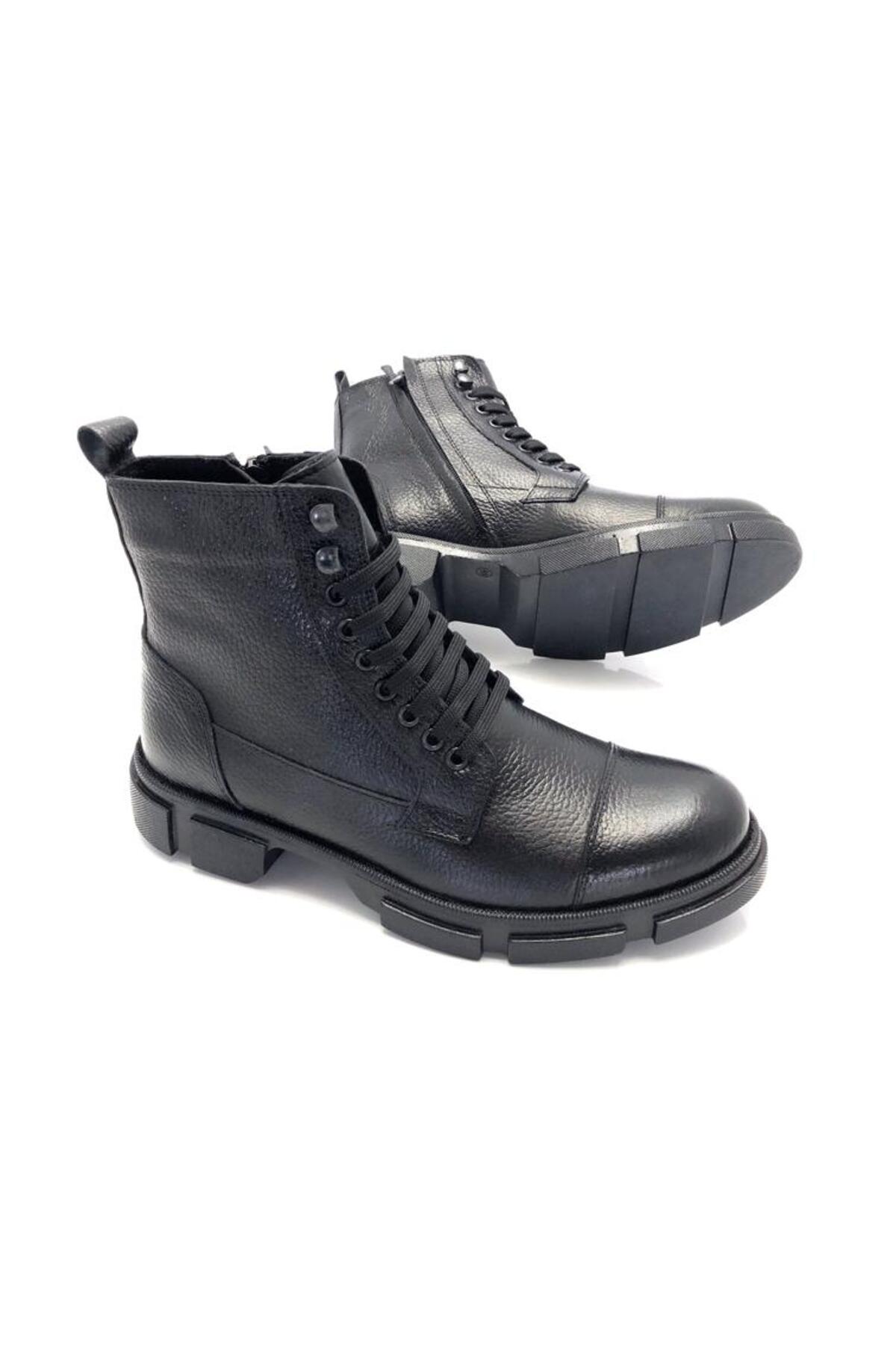 بوت مردانه مشکی Derilax | DRXPOSTAL اورجینال - تصویر 3