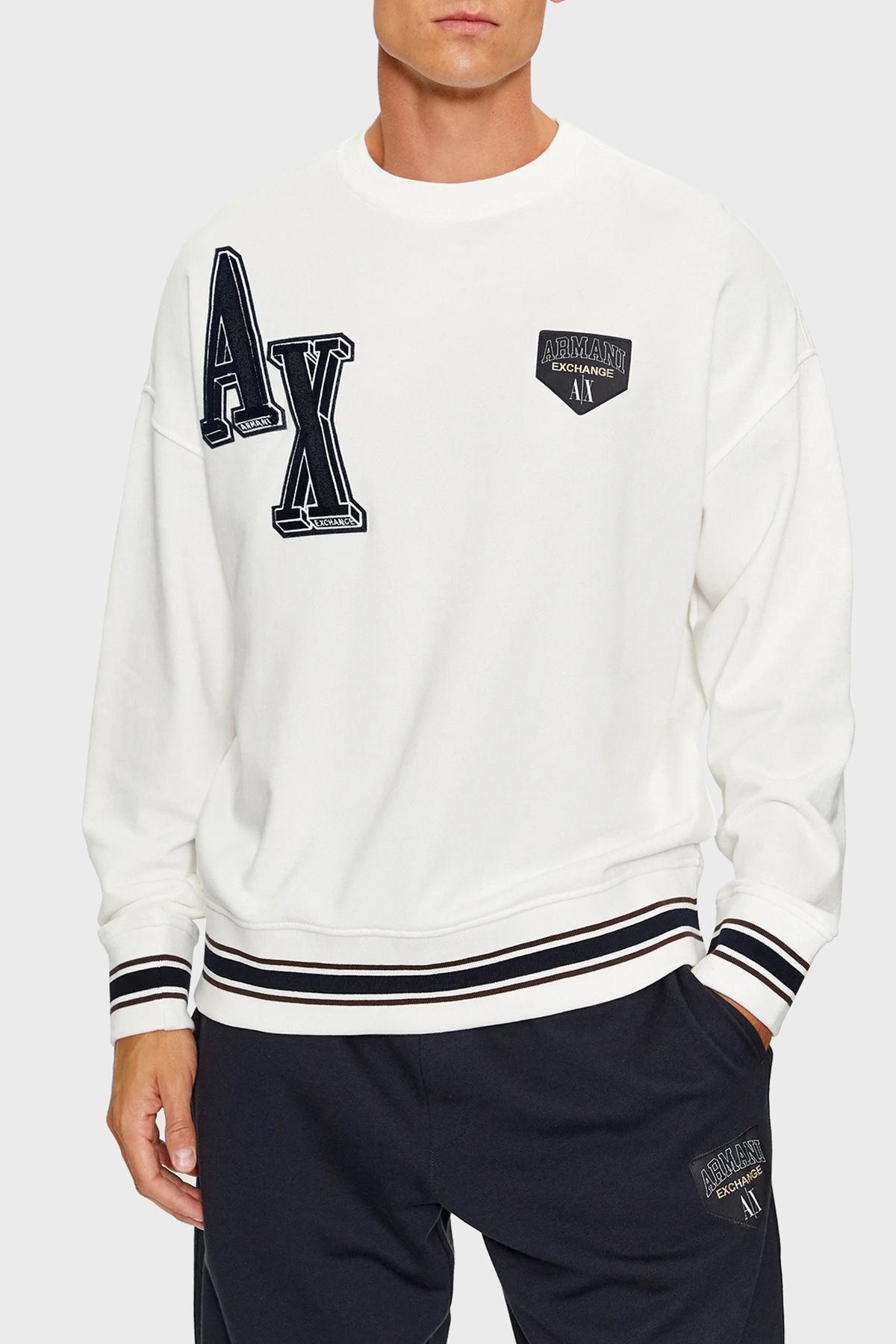 Armani Exchange Cotton Regular Fit Crew Neck Sweat Men s Sweat