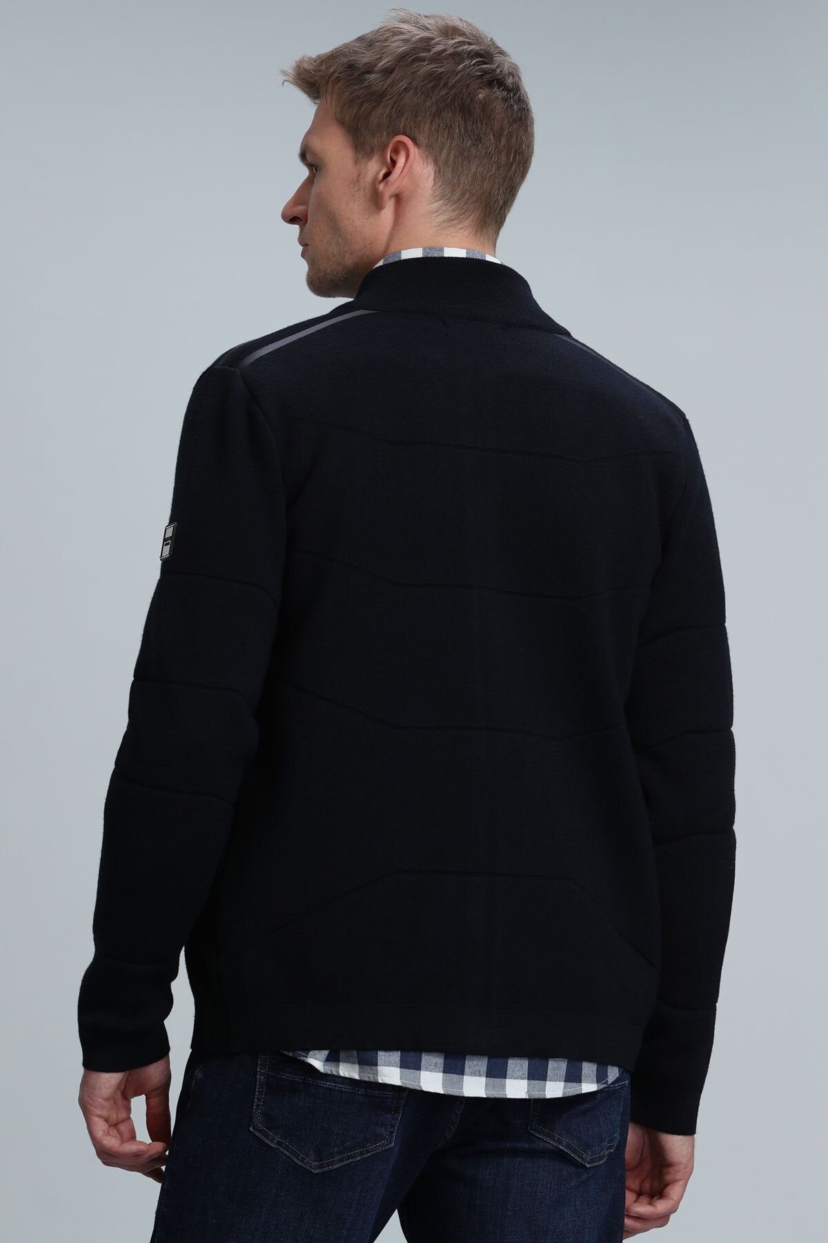 Lufian-Royal Men's Cardigan Navy Blue 6