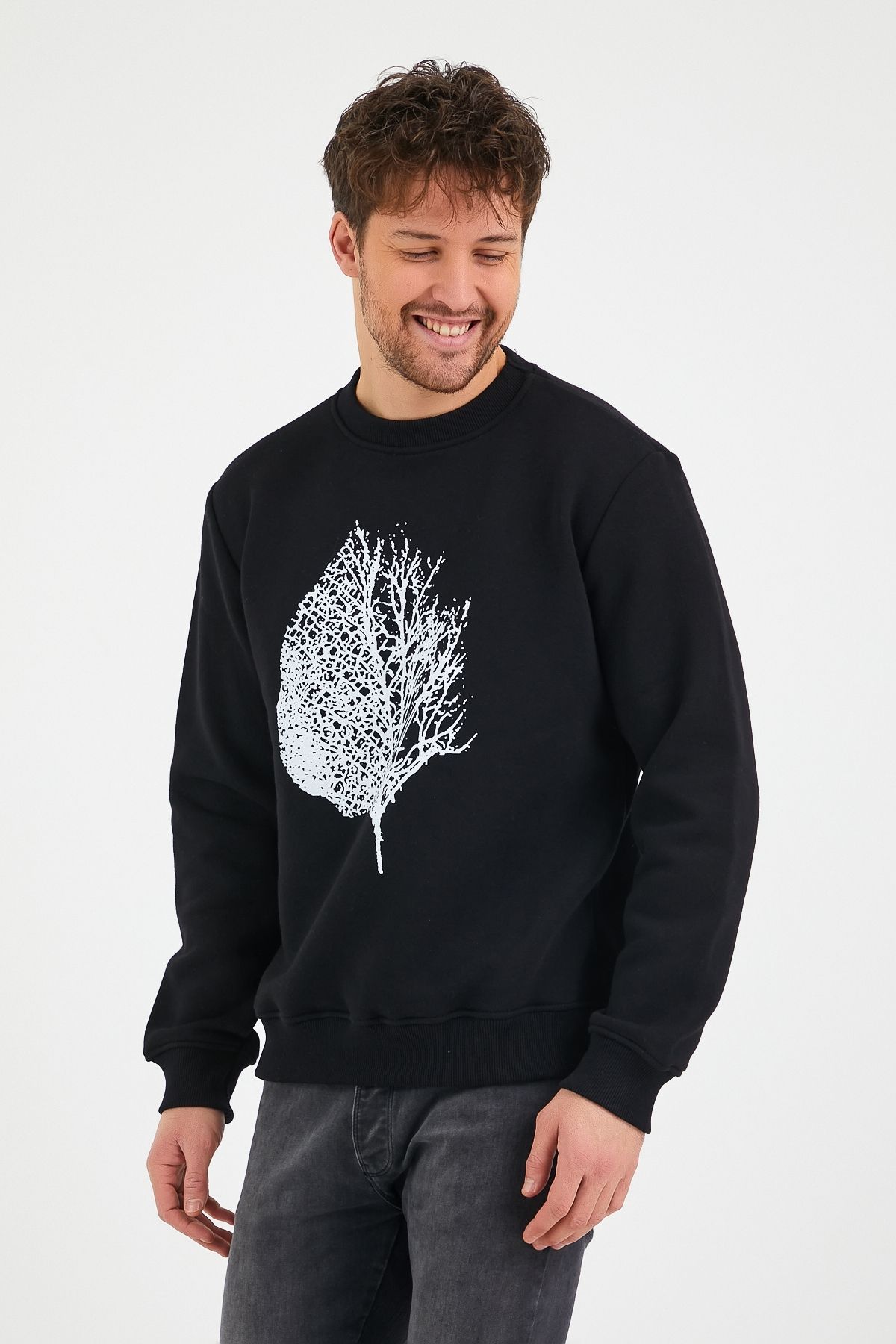 GENIUS STORE-Depozitați hanorac imprimat pentru bărbați, cu fleece în interior, pentru exterior, cu croiala normală 3