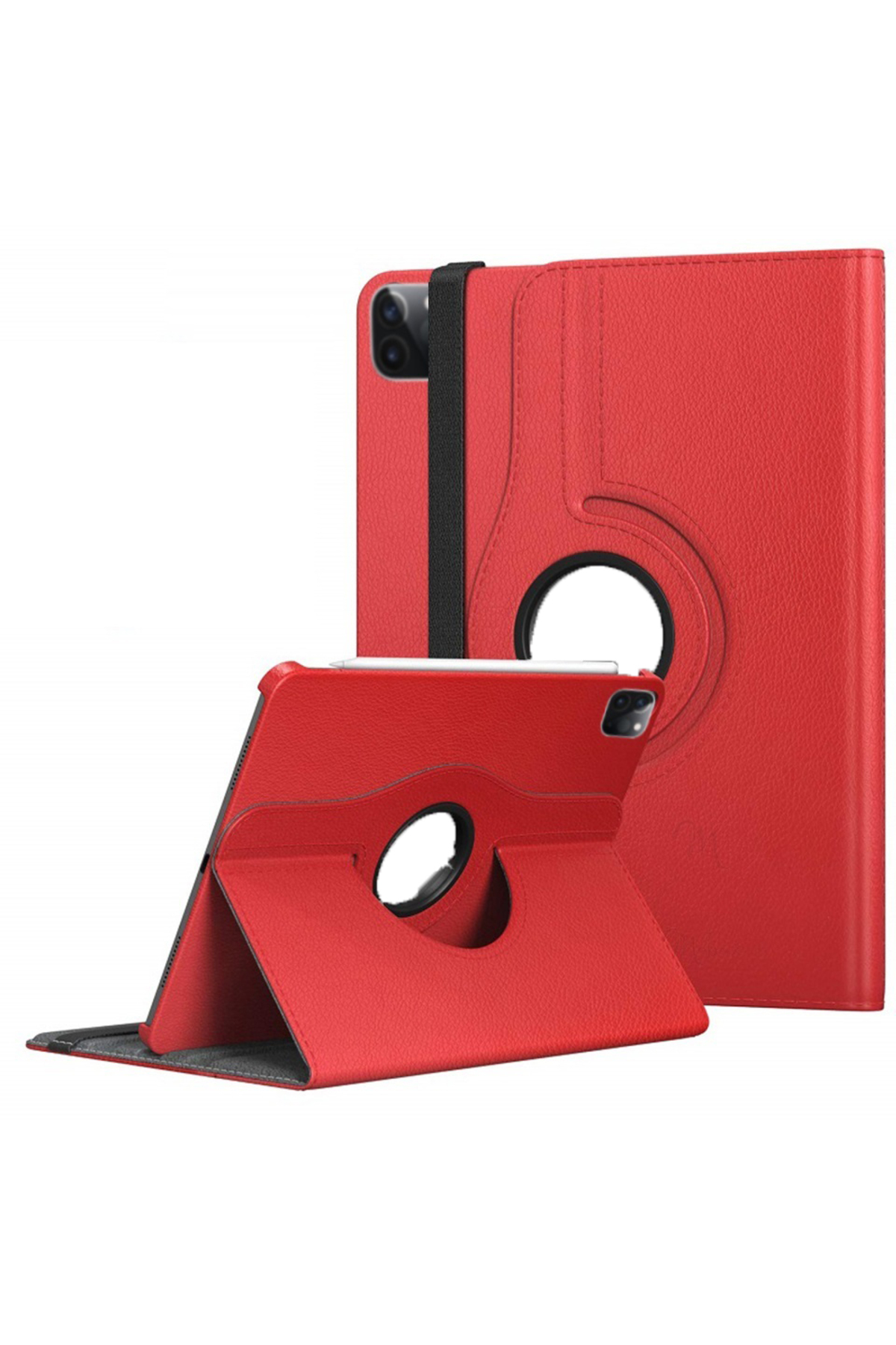 Ipad Pro 12.9 4. Generation 2020 Compatible Case 360 Rotatable Stand Case A2229 A2069 A2232 A2233 Red