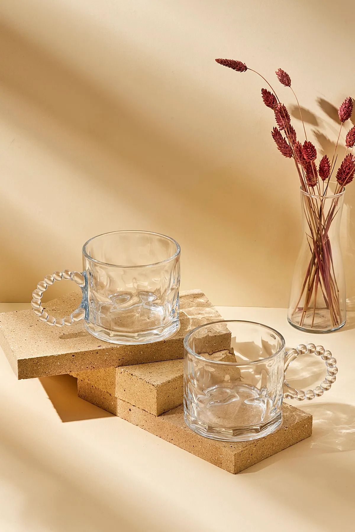 Glass mug hot sale set