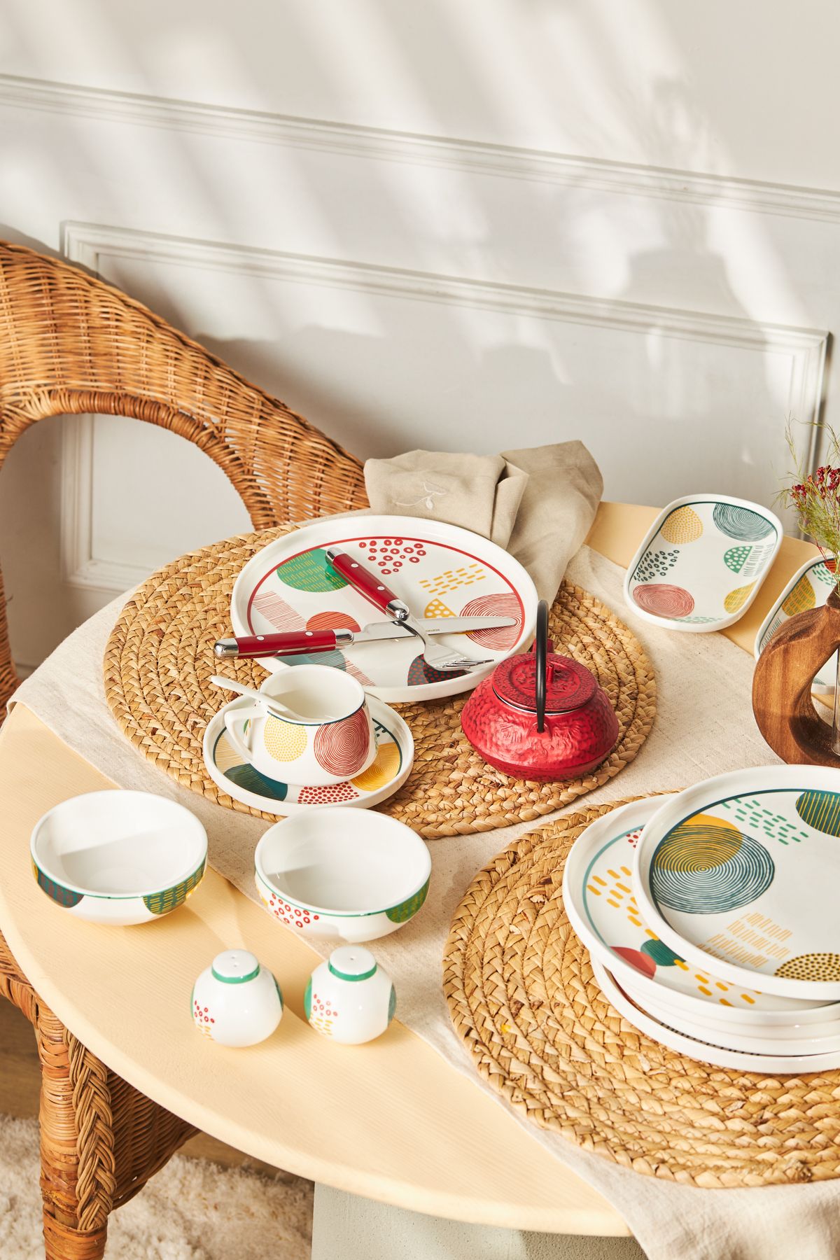 Color Mix Porselen 32 Parça 6 Kişilik Kahvaltı / Servis Takımı