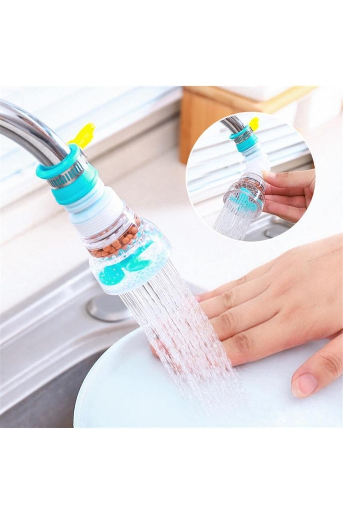 RENA DESIGN-Water Saving Propeller Faucet Spout Practical and Useful Plastic Colorful Movable Head 360 Degrees 1