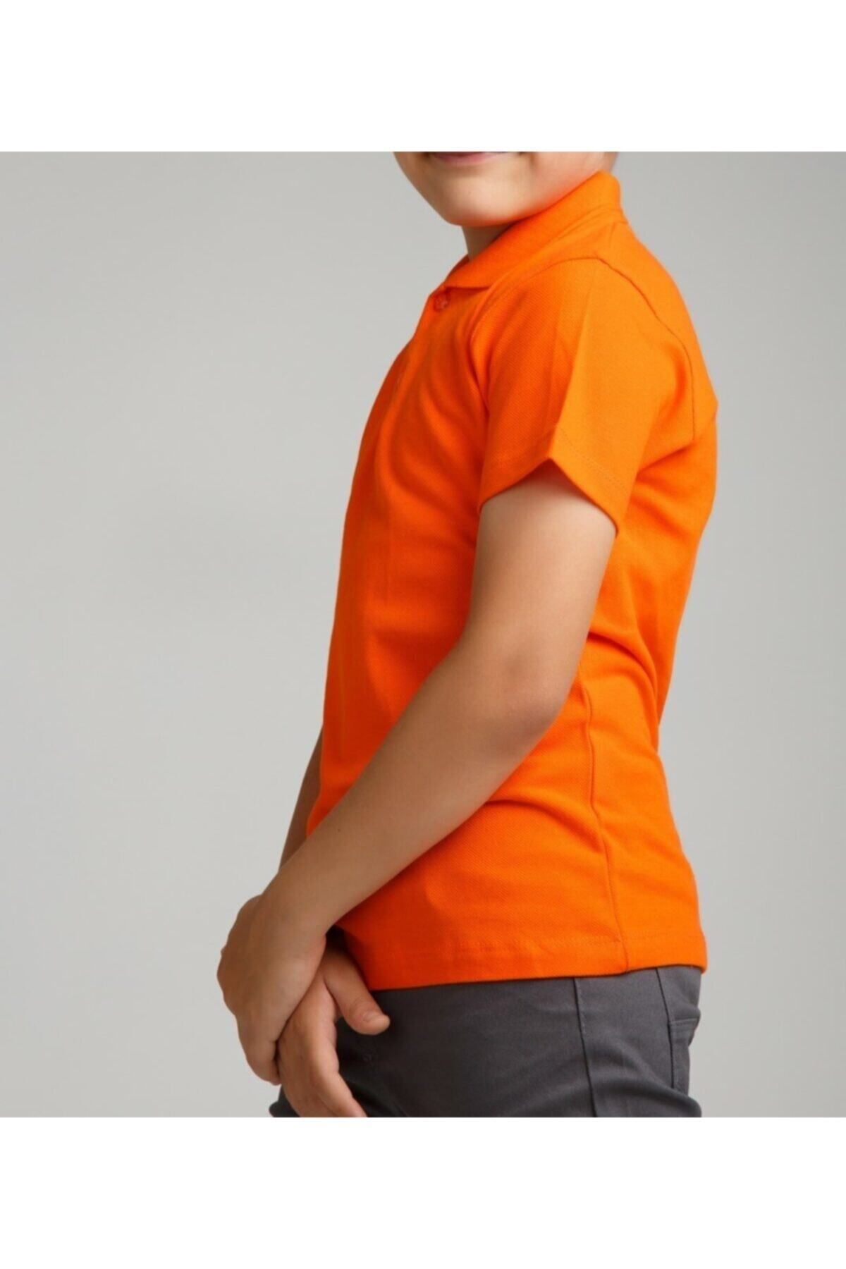 Erkek Çocuk Turuncu Polo Yaka T-shirt