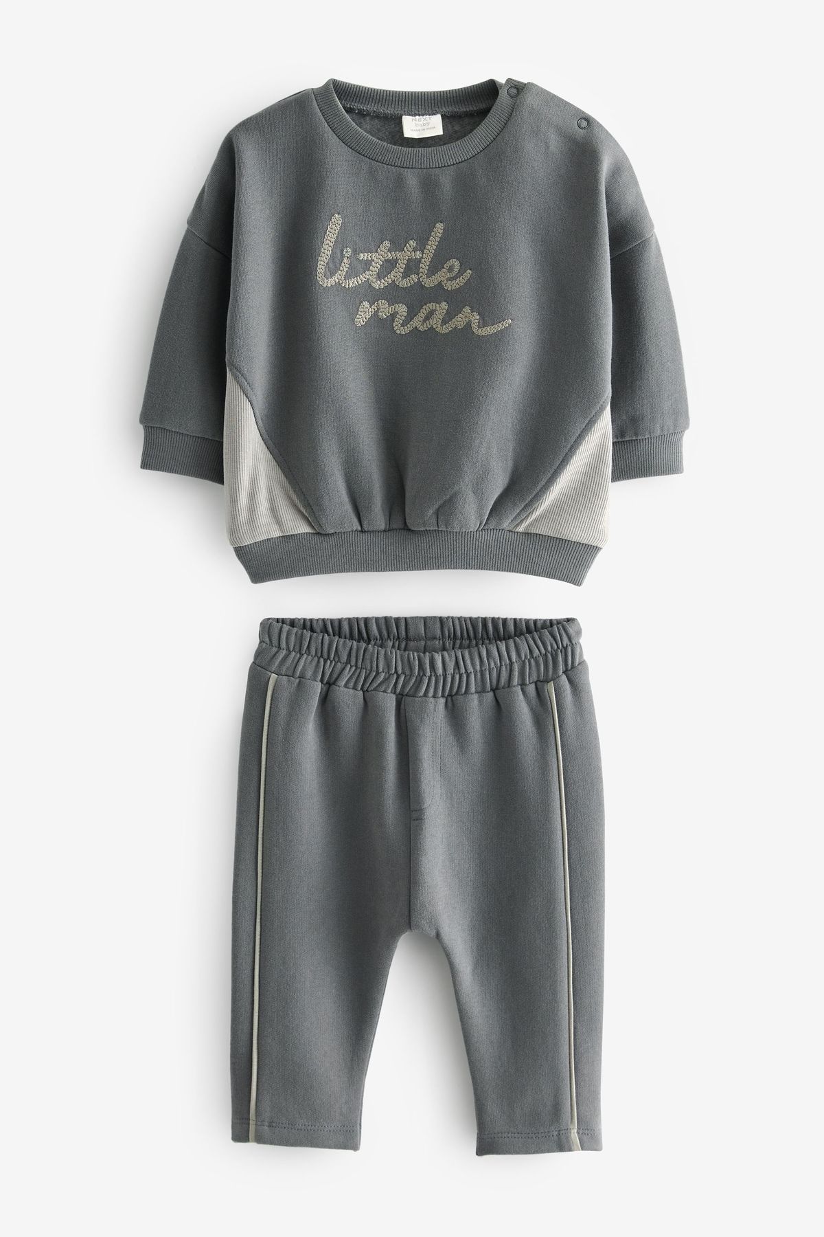 ست بالا و پایین خاکستری مردانه سوئیشرت کوچولو نخی بالاتنه Jogger Next Baby