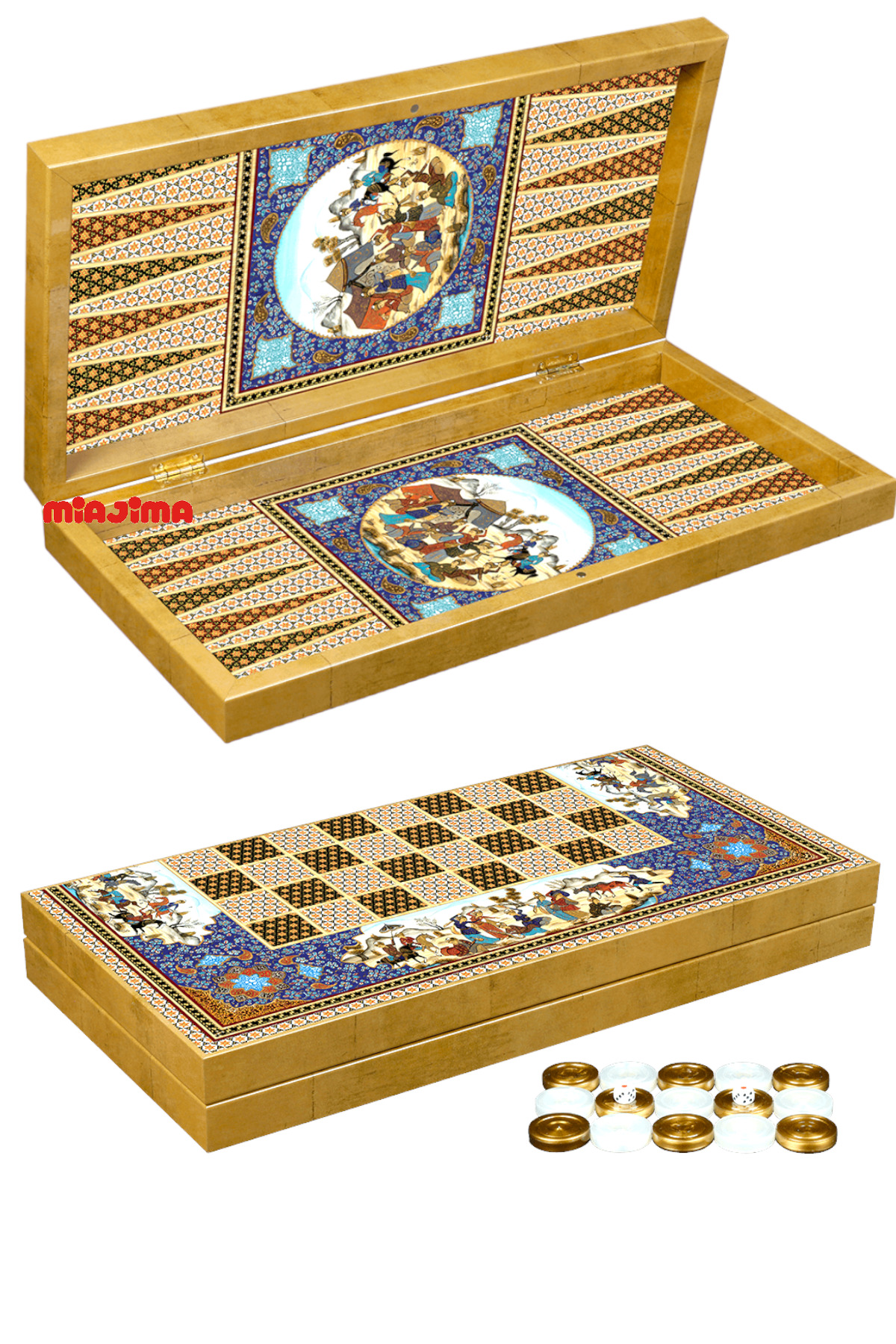  مجموعه تخته نرد پریمیوم حاتم سایز بزرگ XXL