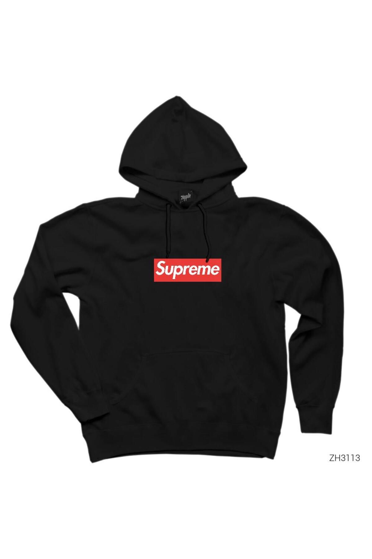 Supreme black discount fleece