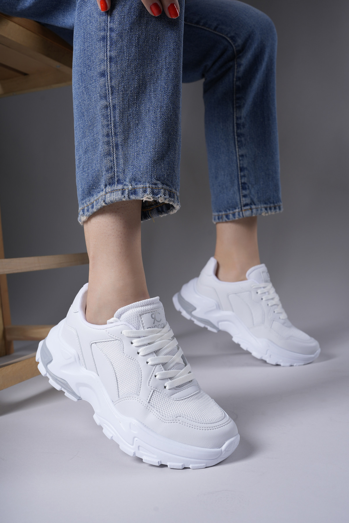 Riccon  Delossiel Kadın Sneaker 0012159 Beyaz - Görsel 4