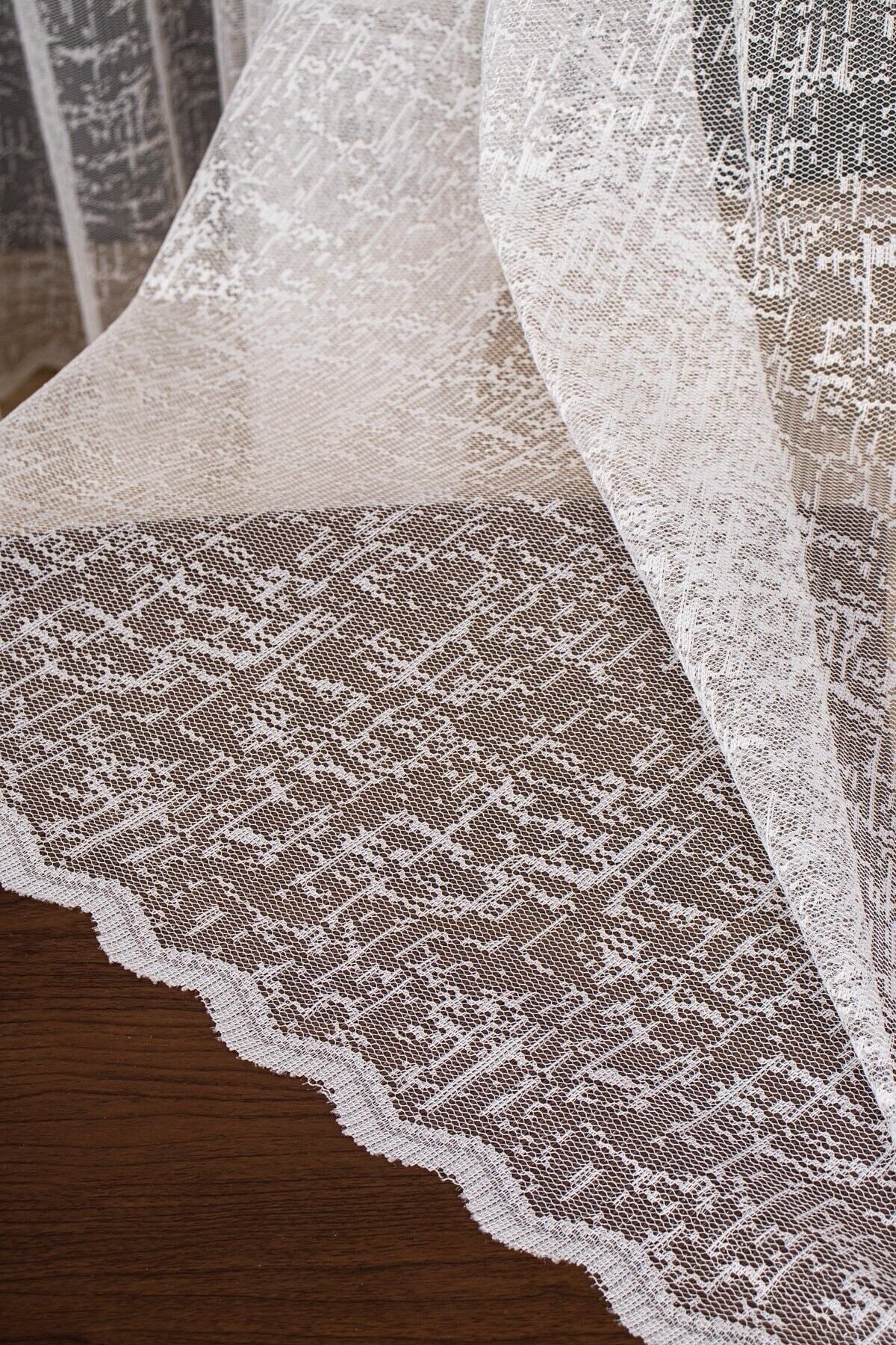 haddad home-Slub Pattern Extra-forced Honeycomb Top (short) Plain Planting Pleat-free Tulle Curtain Does Not Want Ironing 3