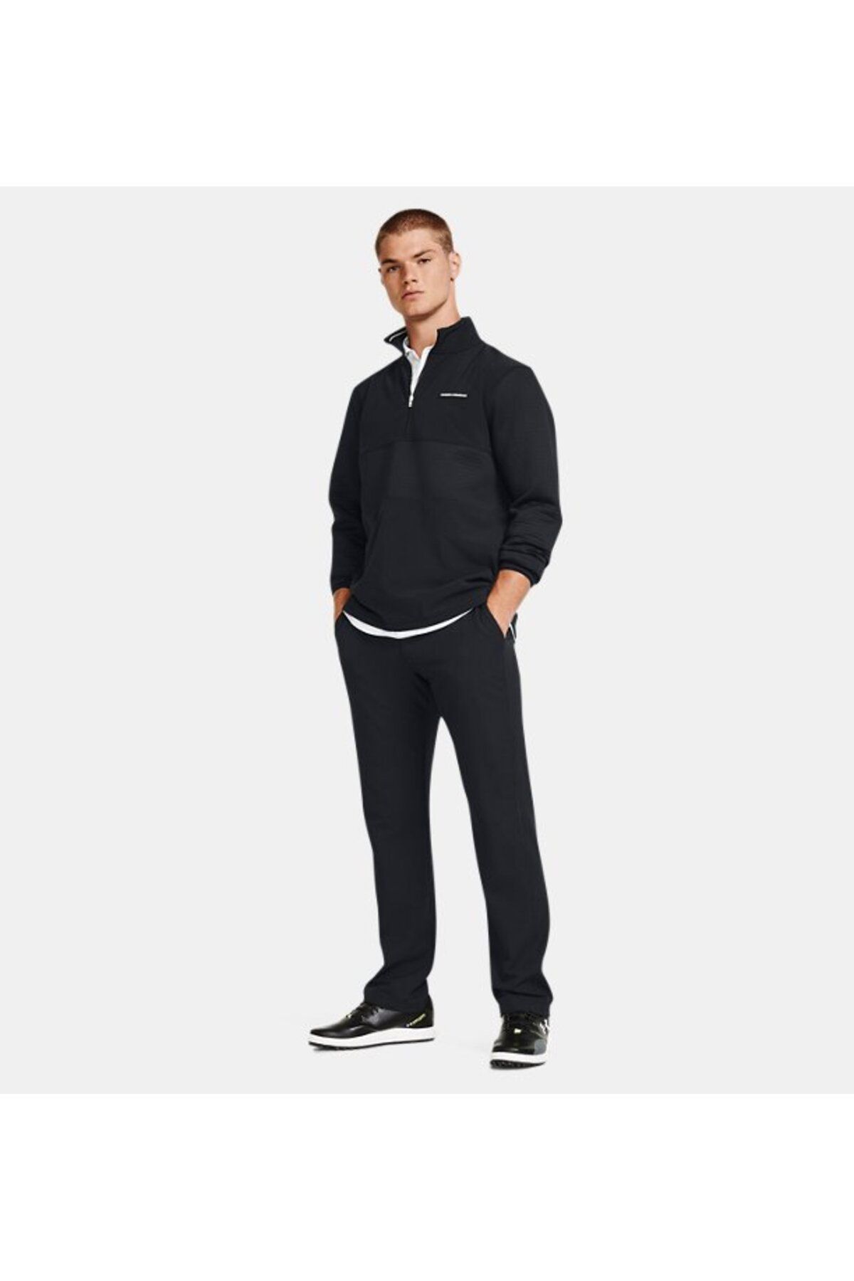 سویشرت ورزشی مشکی مردانه طوفان UA Daytona ½ زیپ 1379723 001 Under Armour