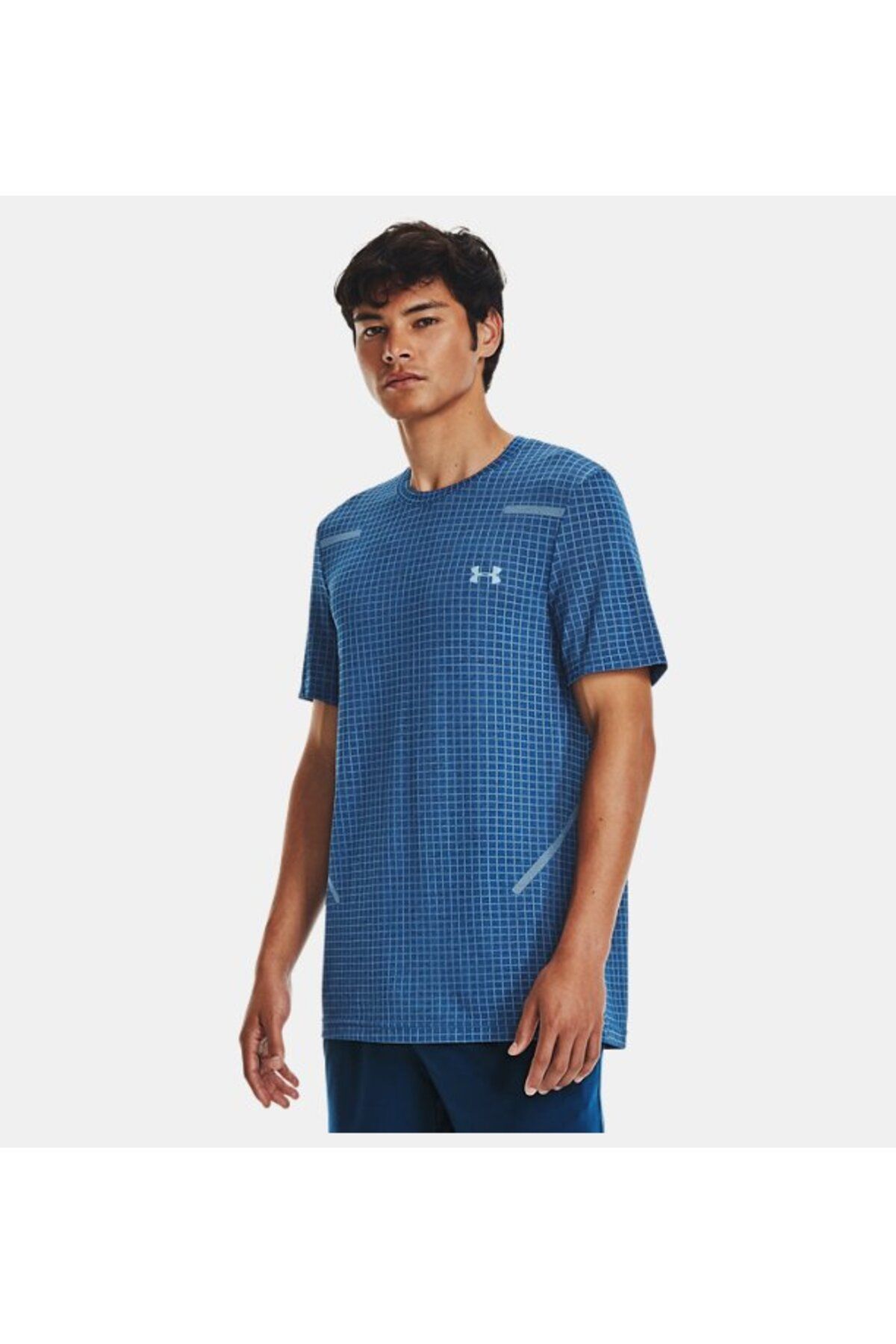 تی شرت آبی مردانه آستین کوتاه شبکه یکپارچه نر 1376921 426 Under Armour