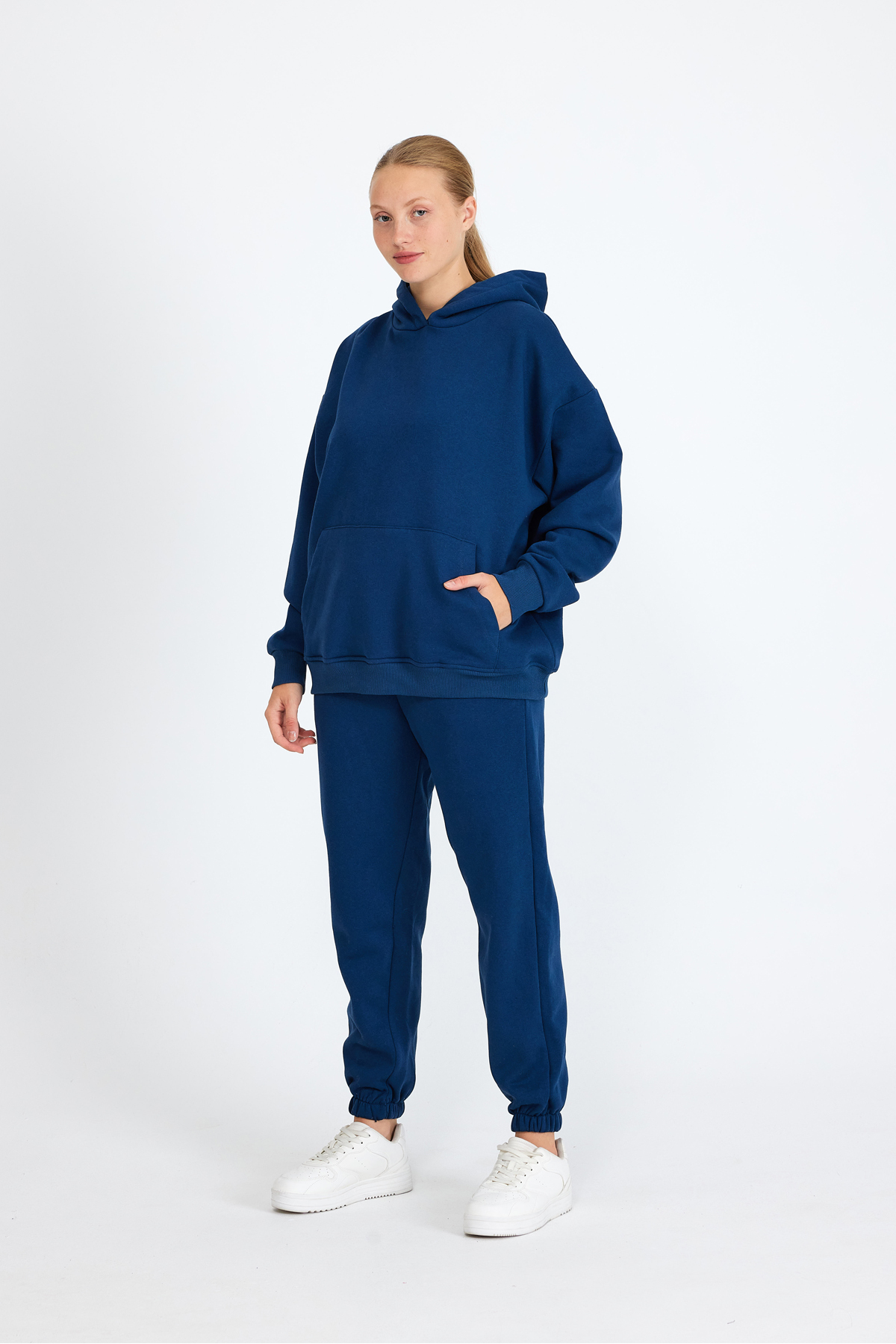 Yumuşak Oversize Eşofman Altı - Lacivert