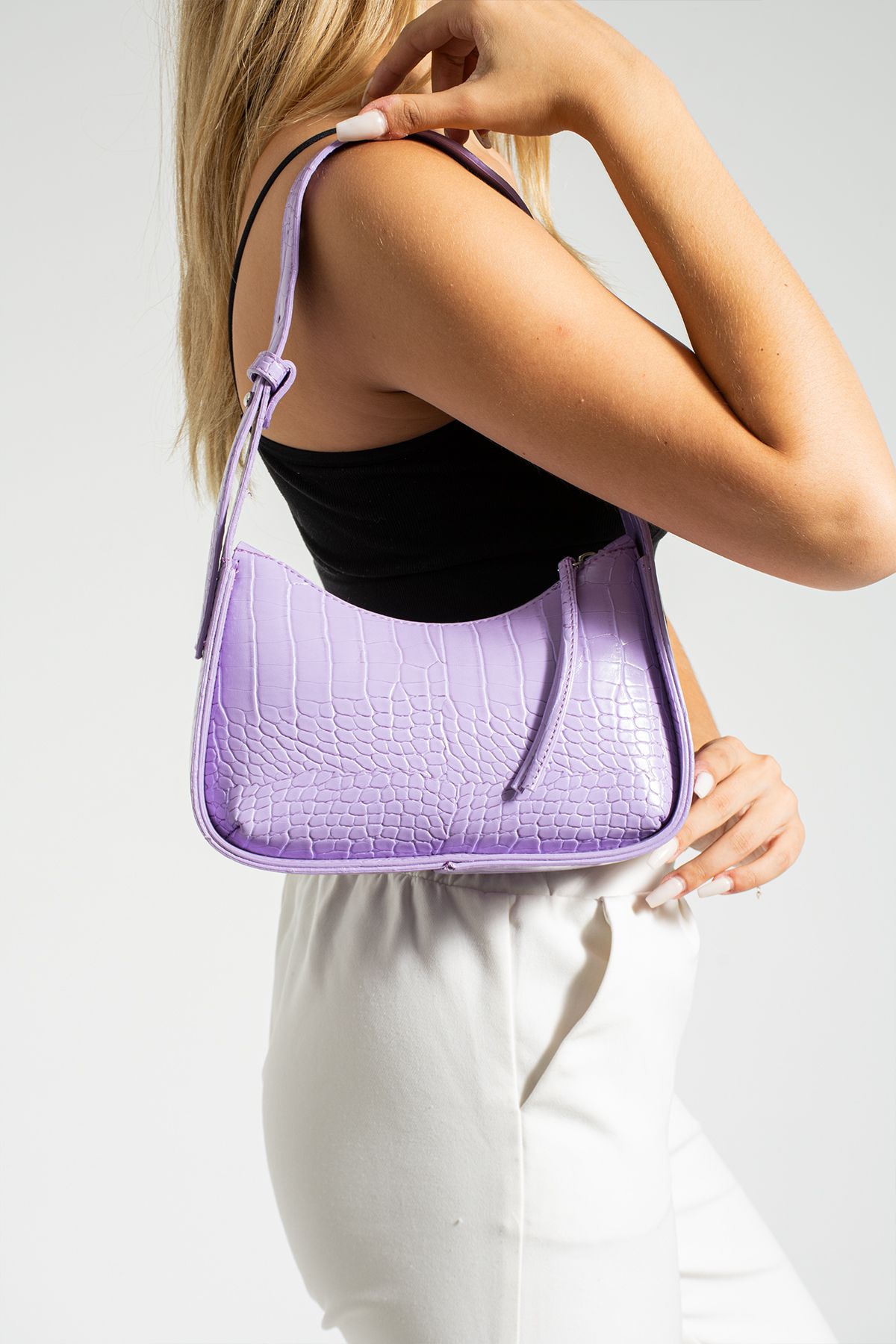 Purple clearance baguette bag