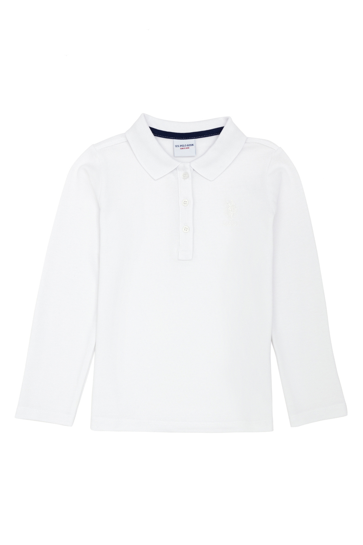 U.S. Polo Assn. U.S. Polo Assn. Beyaz Kız Çocuk Polo Yaka Uzun Kollu Sweatshirt TP01-SK023 fotoğrafı 2 (önizleme)