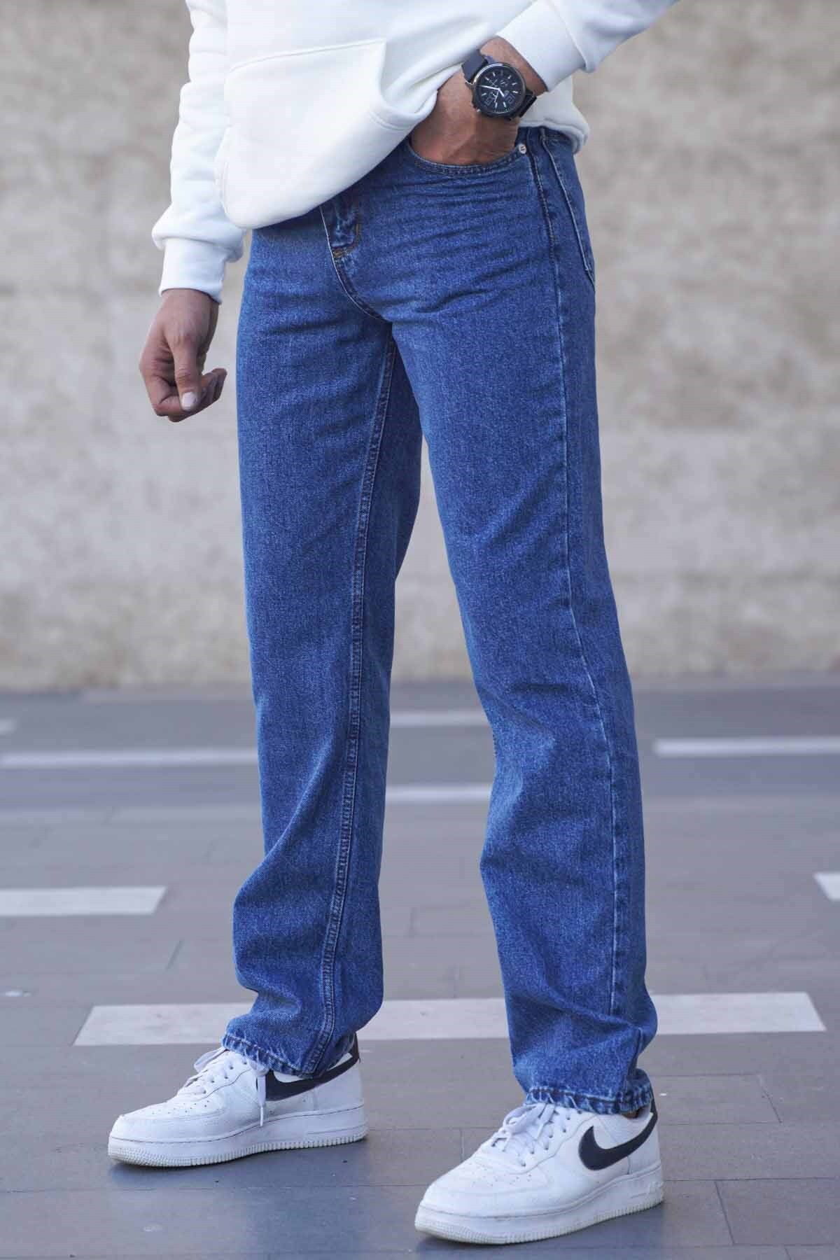 شلوار جین جیب دار زیپ دار مدل گشاد مردانه مدمکست Madmext (برند ترکیه)