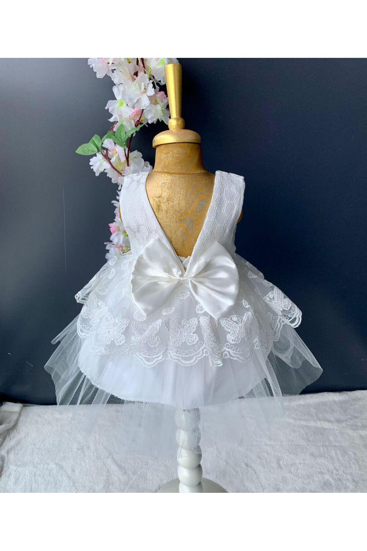 PİLEKİ BABY Kız Bebek Mevlüt Takımı Kız Bebek Prenses Elbise Gelinlik Dantelli Elbise 0 4 Ay Bebek Hediyelik fotoğrafı 6 (önizleme)