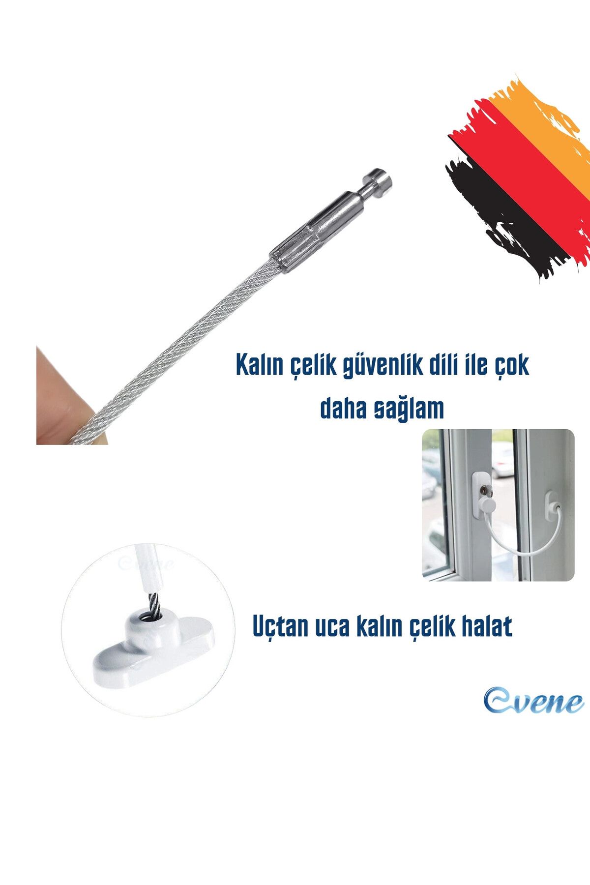Evene-Pimapen Door Lock Pimapen Window Lock Window Safety Lock Chain Lock 6 Pieces Brown 7