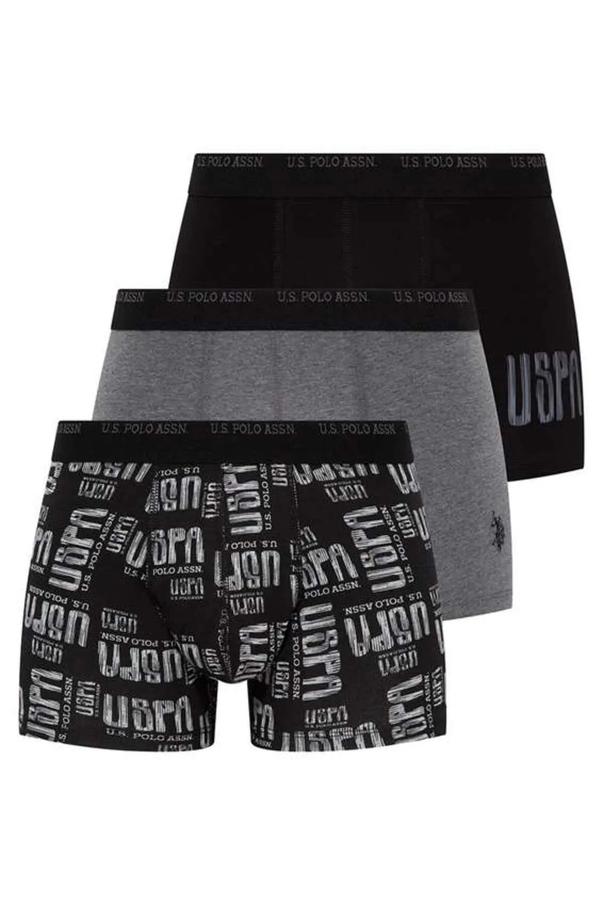 یو اس پولو دارای مجوز مردانه، دارای مجوز از USPA، متنوع، بسته ۳ عددی باکسر