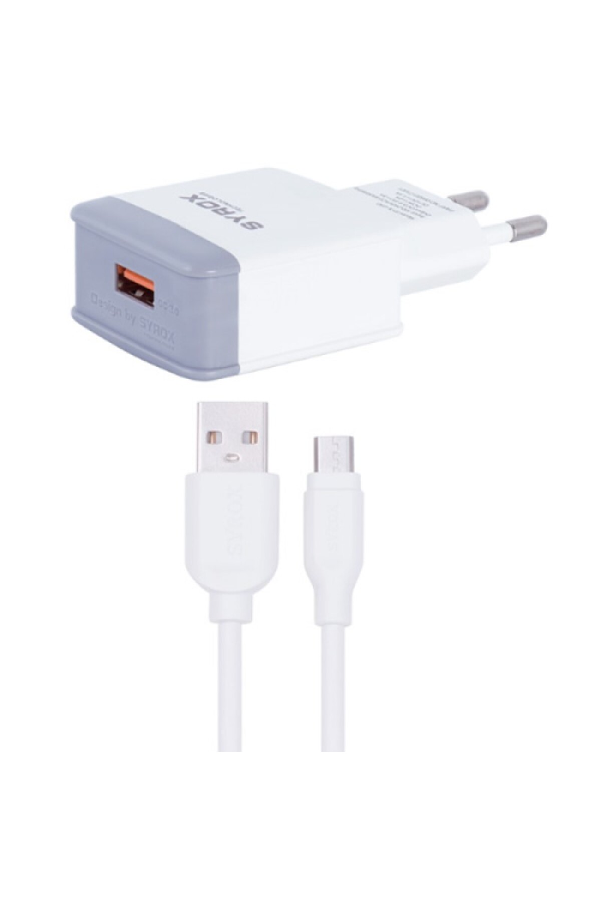 Q30 - Huawei Enjoy 7S Uyumlu Mikro Usb Girişli 3.0 Amper Adaptör+Kablo Şarj Aleti Seti